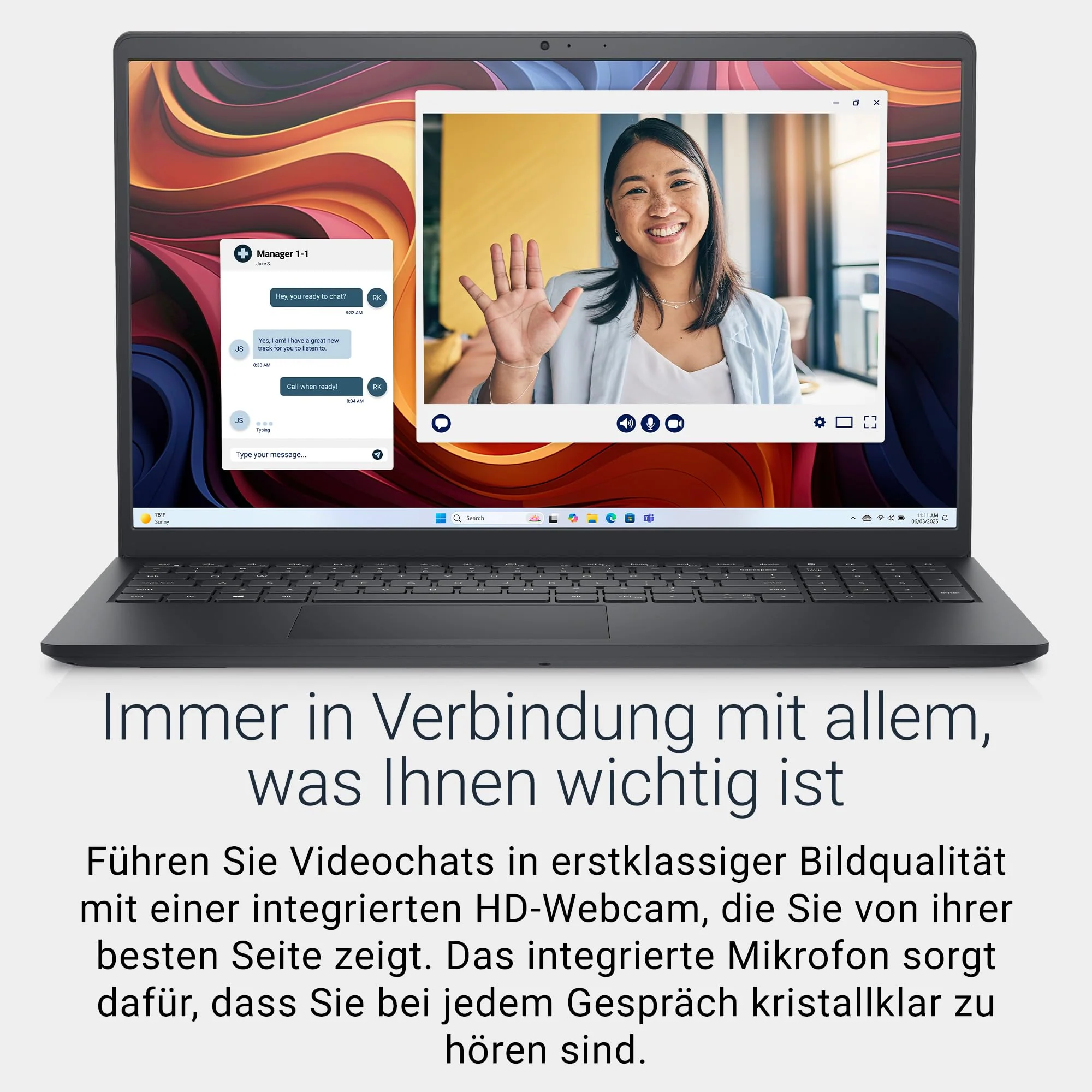 Dell 15 Laptop DC15255 15.6" FHD (1920 x 1080) 120Hz, AMD Ryzen 7 7730U, AMD Radeon Graphics, 16GB DDR4 RAM, 1TB SSD, Windows 11 Home, QWERTZ Backlit Keyboard - Black - Image 11