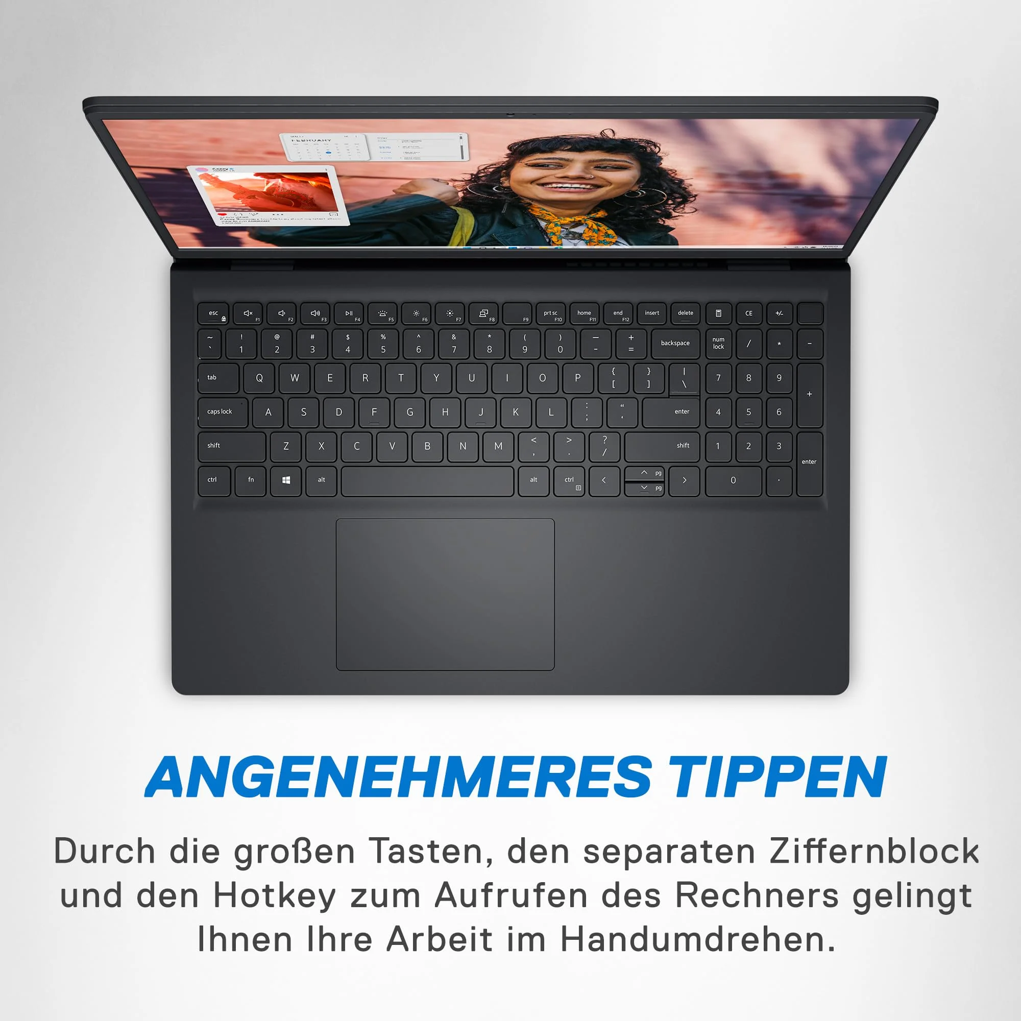 Dell Inspiron 15 3530 Laptop 15.6 Inch FHD (1920 x 1080) Display, Intel Core i3-1305U, 8 GB RAM, 256 GB SSD, Intel UHD Graphics, Fingerprint Reader, German Backlit Keyboard, Windows 11 Home, Black - Image 6