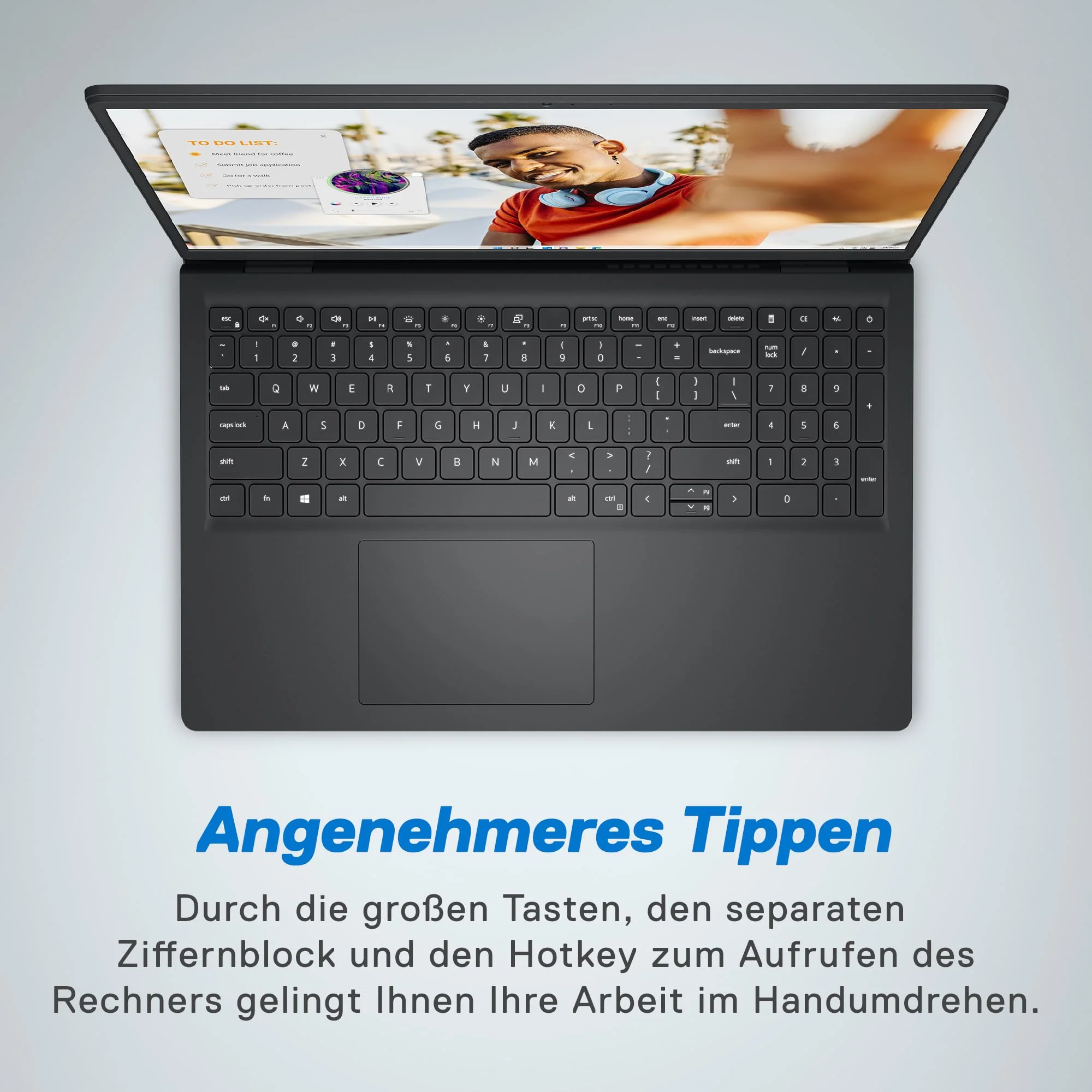 Dell Inspiron 15 3535 Laptop 15.6 Inch FHD 120Hz, AMD Ryzen 5 7520U, 8GB RAM LPDDR5, 512GB SSD, AMD Radeon Graphics, Intel Wi-Fi 6, Windows 11 Home, German QWERTY Black - Image 8