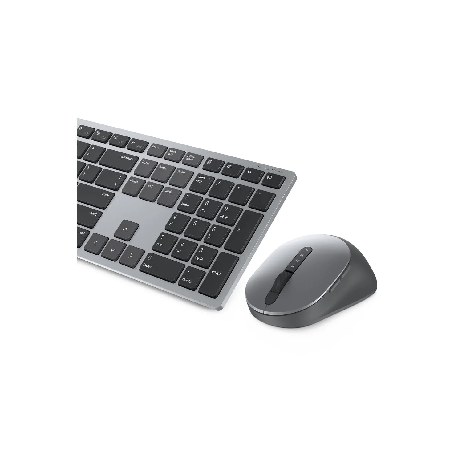 Dell KM7321W Kabellose Tastatur und Maus für UK-Multigeräte (QWERTY), 2,4 GHz, Bluetooth 5.0, 128 Bit AES-Verschlüsselung, 4000 DPI, kompatibel mit Windows, Mac, Linux, Chrome und Android, Grau - Image 2