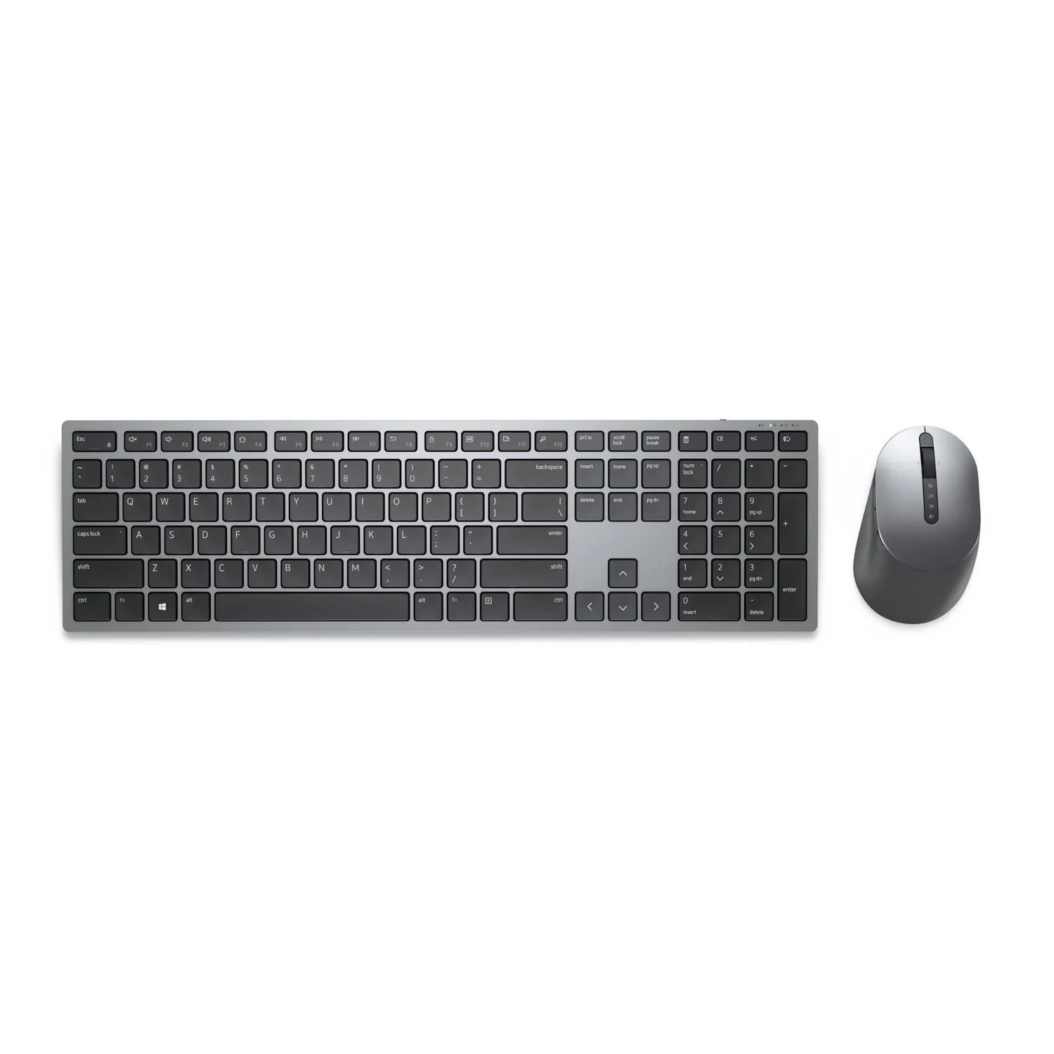 Dell KM7321W Kabellose Tastatur und Maus für UK-Multigeräte (QWERTY), 2,4 GHz, Bluetooth 5.0, 128 Bit AES-Verschlüsselung, 4000 DPI, kompatibel mit Windows, Mac, Linux, Chrome und Android, Grau - Image 4