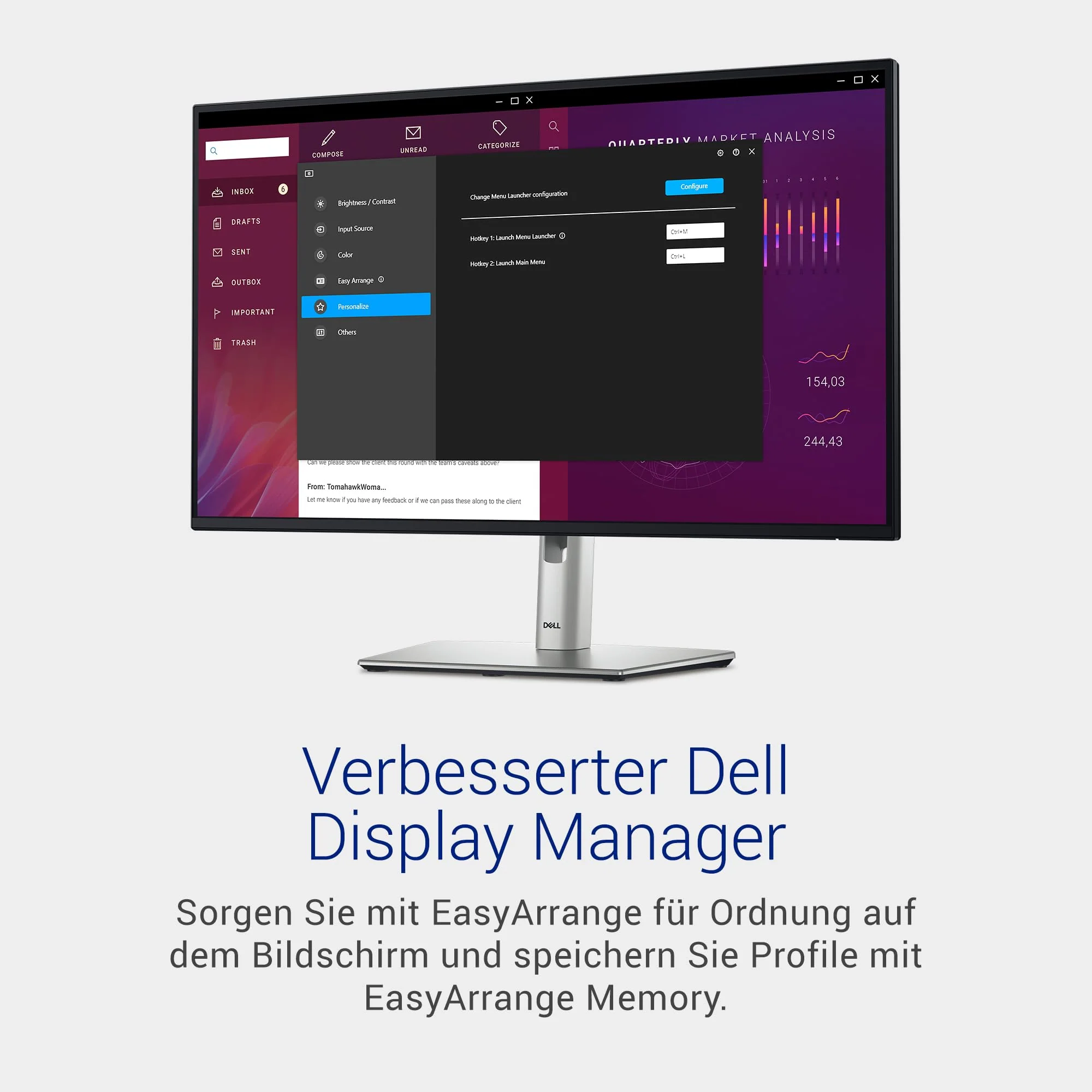Dell P2725H 27 Zoll Full HD (1920x1080) Monitor, 100Hz, IPS, 5ms, 99% sRGB, USB-C, DisplayPort, HDMI, VGA, 4X USB, 3 Jahre Garantie, Schwarz - Image 6
