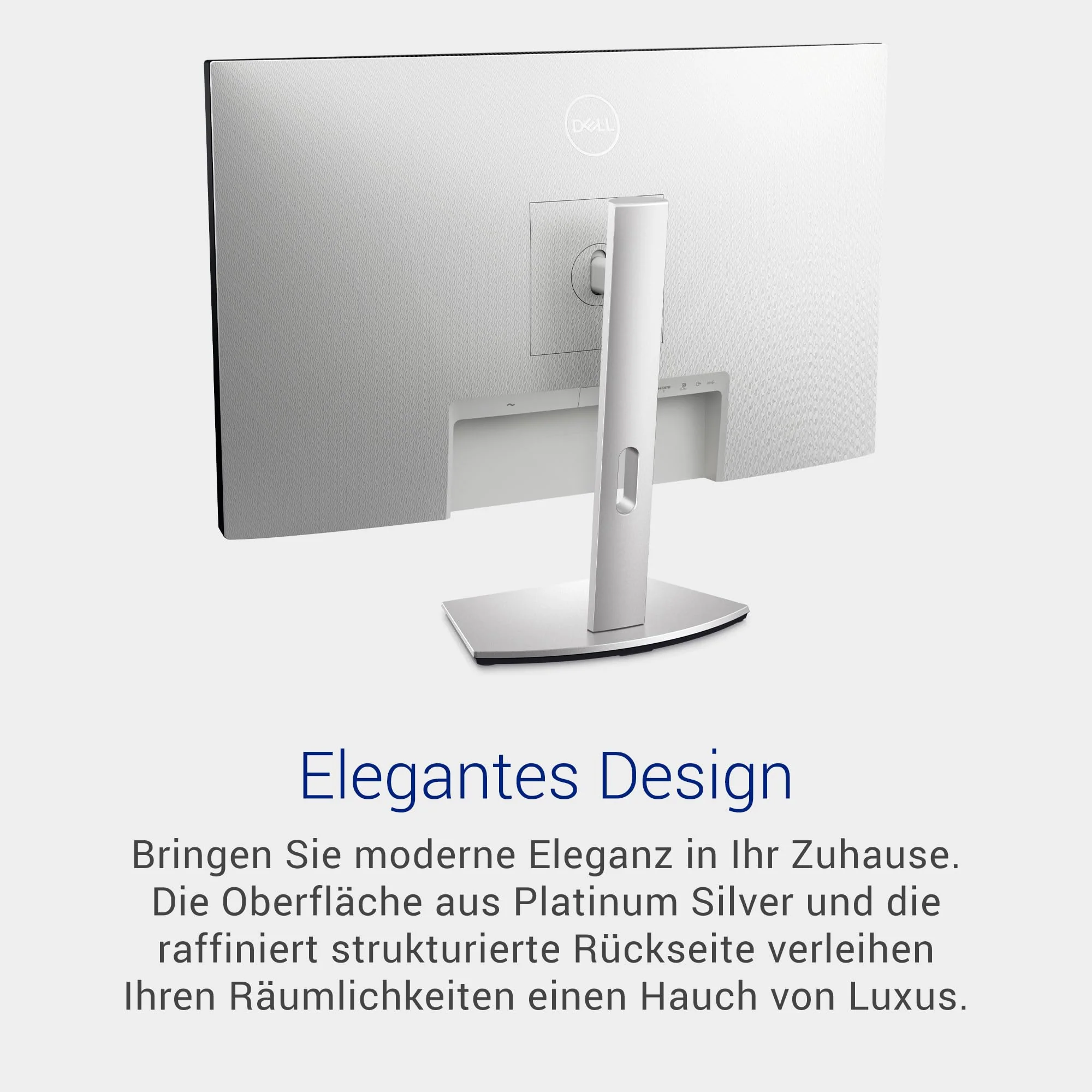 Dell S2722DC USB-C 27 Zoll QHD (2560x1440) Monitor, 75Hz, IPS, 4ms, AMD FreeSync, 99% sRGB, Eingebaute Lautsprecher, USB-C, 2x HDMI, 2x USB, 3 Jahre Garantie, Platinum Silver - Image 9