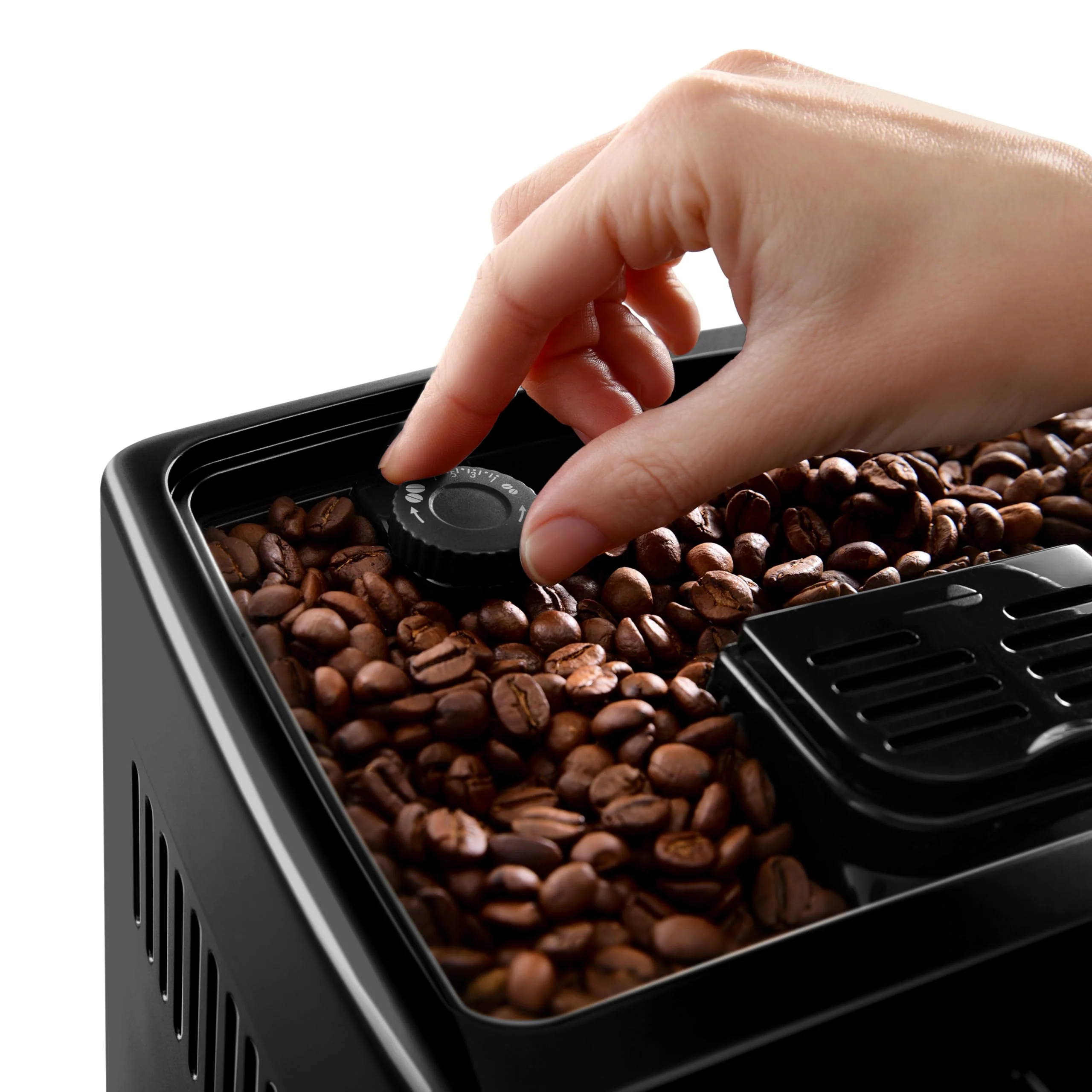 De'Longhi Dinamica ECAM 350.15.B Kaffeevollautomat mit Milchaufschäumdüse für Cappuccino, mit Espresso und Kaffee Direktwahltasten und Digitaldisplay mit Klartext, 2-Tassen-Funktion, Schwarz - Image 5