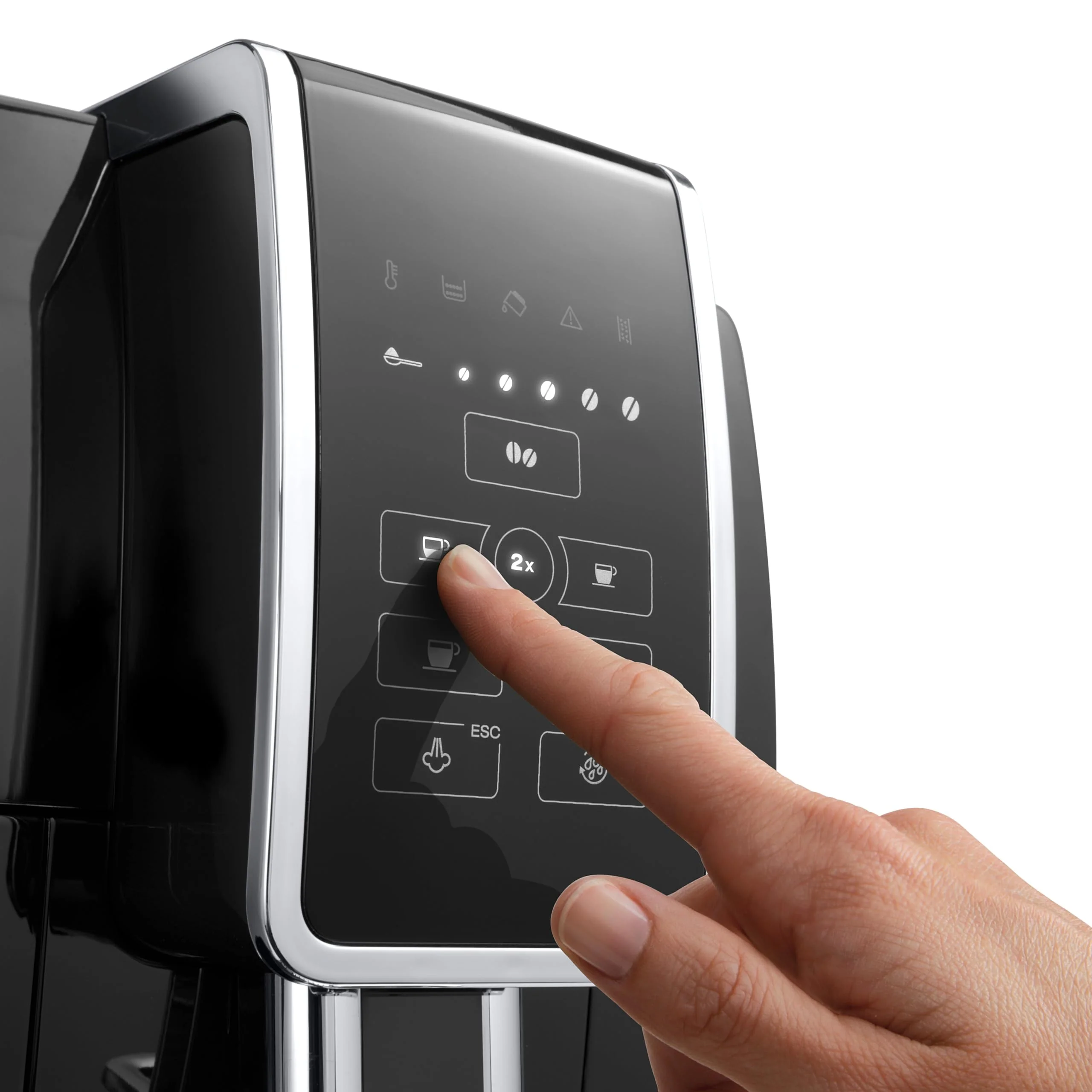 De'Longhi Dinamica ECAM 350.15.B Kaffeevollautomat mit Milchaufschäumdüse für Cappuccino, mit Espresso und Kaffee Direktwahltasten und Digitaldisplay mit Klartext, 2-Tassen-Funktion, Schwarz - Image 6