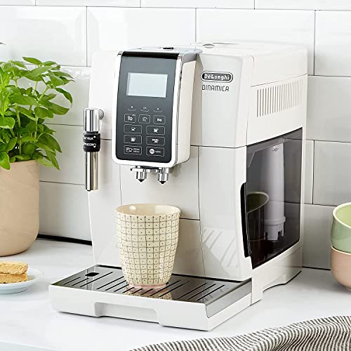 De'Longhi DINAMICA ECAM 350.35.W - Vollautomatische Kaffeemaschine, 1.8 l, weiß – (freistehend, Maschine Espresso Kaffeemaschine, weiß, LCD-Display, 1,8 l) - Image 2