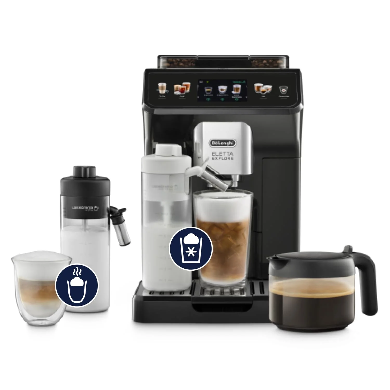 De'Longhi Eletta Explore Perfetto ECAM452.57.G Kaffeevollautomat mit LatteCrema Milchsystem & Philips AquaClean Kalk- und Wasserfilter für Espressomaschine, Kein Entkalken bis 5000 Tassen, Einzelpack - Image 5