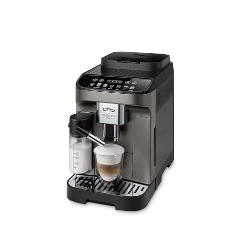 De'Longhi Magnifica Evo ECAM290.81.TB, Vollautomatische Kaffeemaschine, Kompakte Größe, Bean-to-Cup-Maschine, Automatischer Milchaufschäumer, 7 Rezepte, Soft Touch Farbdisplay, Titan/Schwarz - Image 4