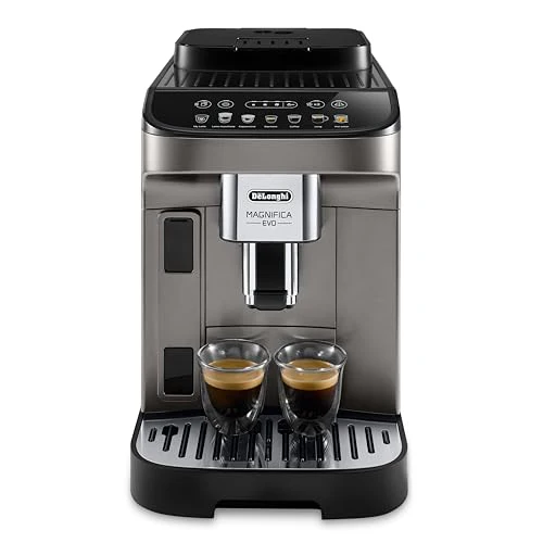 De'Longhi Magnifica Evo ECAM290.81.TB, Vollautomatische Kaffeemaschine, Kompakte Größe, Bean-to-Cup-Maschine, Automatischer Milchaufschäumer, 7 Rezepte, Soft Touch Farbdisplay, Titan/Schwarz - Image 5
