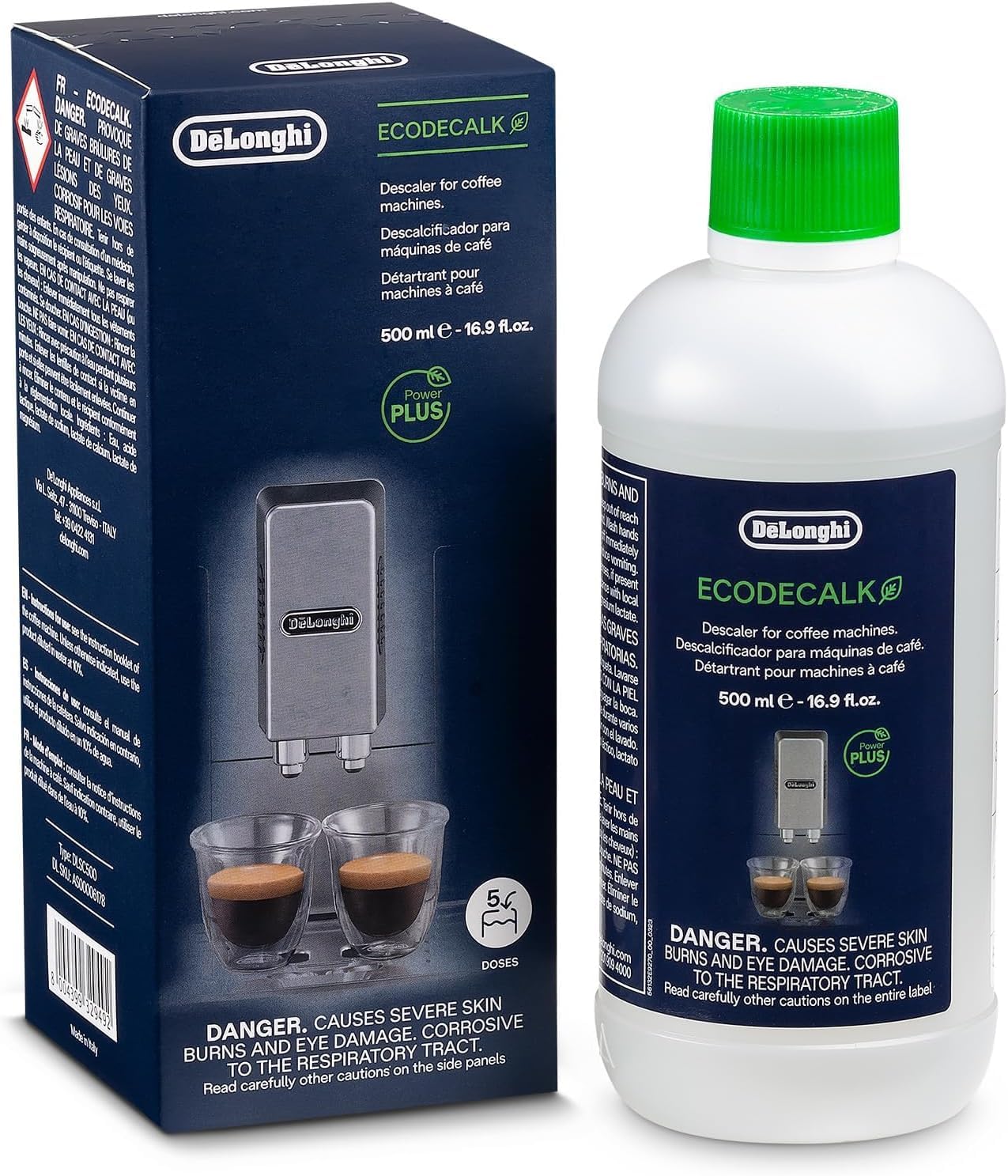 De'Longhi Magnifica S ECAM 22.110.B Perfetto Kaffeevollautomat mit Milchaufschäumdüse + Original EcoDecalk DLSC 500 Entkalker Wasserfilter DLSC002 - Image 3