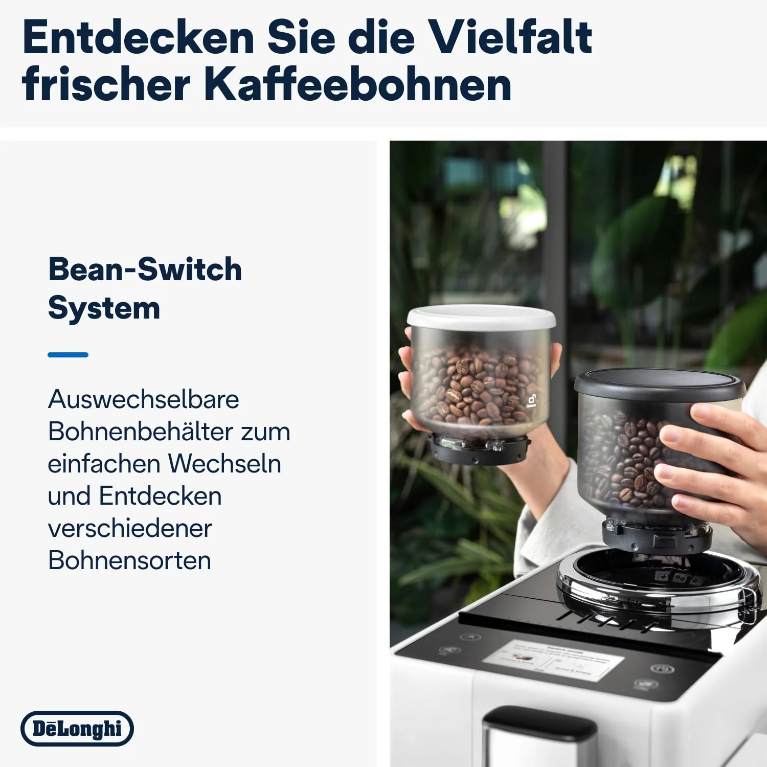 De'Longhi Rivelia EXAM440.35.BG Kaffeevollautomat mit Milchaufschäumdüse, Wechselbarer Bohnenbehälter, 8 Kaffeegetränke auf Knopfdruck, Extra-Shot-Funktion, 3,5" Touch-Display, Beige - Image 5