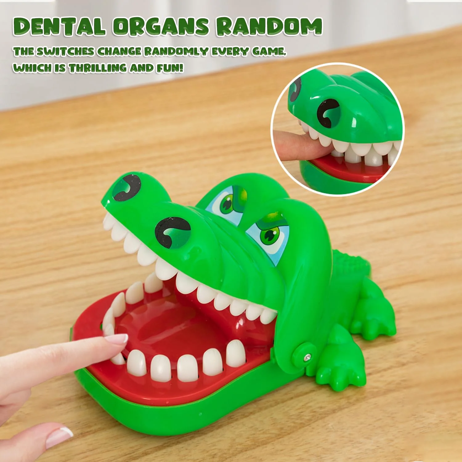 Demarsen Krokodil Zähne - Kroko Doctor Spiel für Kinder ab 3 Jahre, Familienspiel, Partyspiel, Kinder Geschenk (Grün) - Image 3