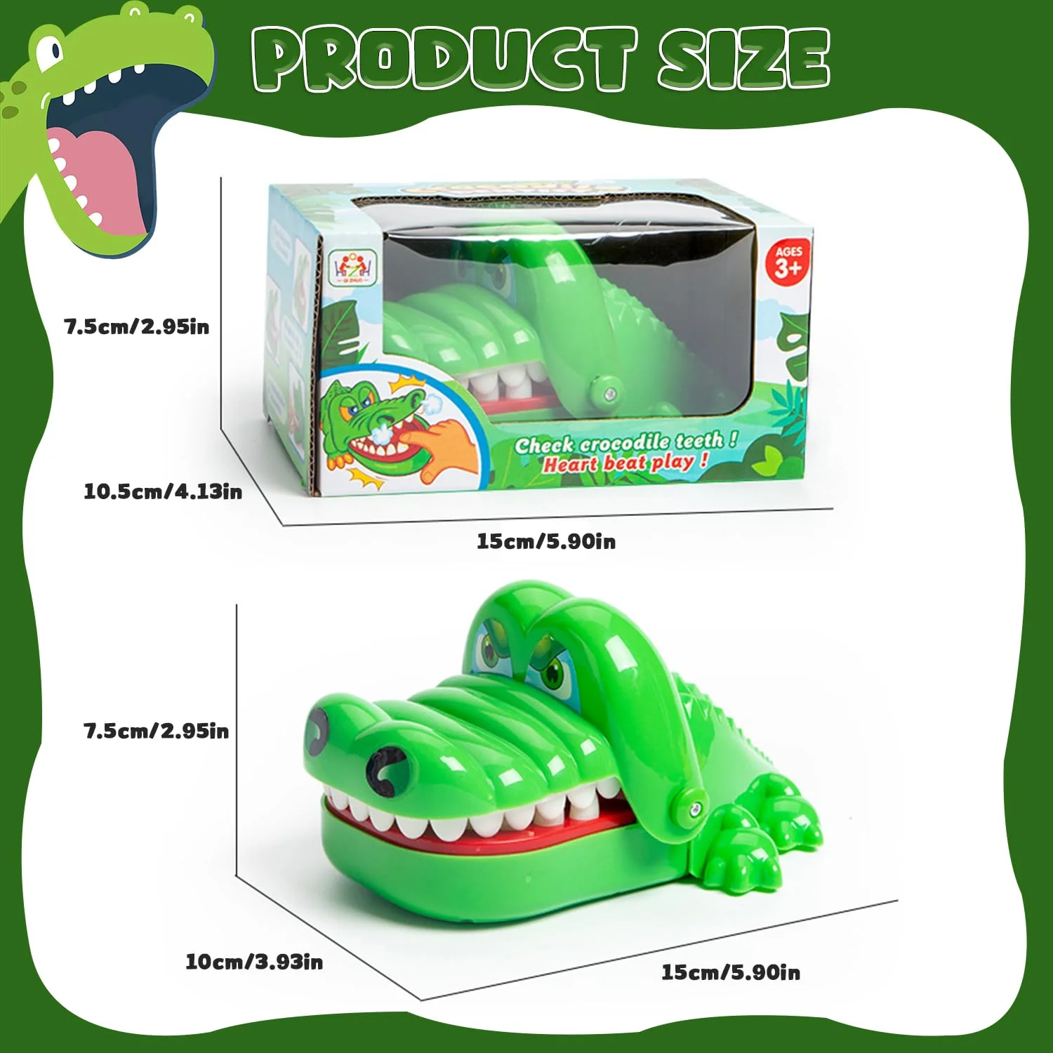 Demarsen Krokodil Zähne - Kroko Doctor Spiel für Kinder ab 3 Jahre, Familienspiel, Partyspiel, Kinder Geschenk (Grün) - Image 7