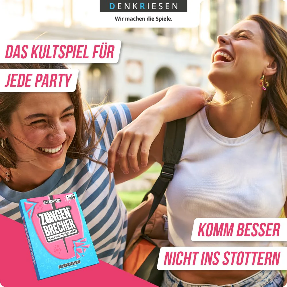 DENKRIESEN - Zungenbrecher© - Raus mit der Sprache! | Familienspiel | Kartenspiel | Reisespiel | Partyspiel | Ab 9 Jahren | Lustiges Kinderspiel | Perfekte Geschenkidee | Spaß garantiert! - Image 2
