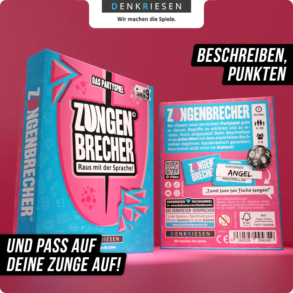 DENKRIESEN - Zungenbrecher© - Raus mit der Sprache! | Familienspiel | Kartenspiel | Reisespiel | Partyspiel | Ab 9 Jahren | Lustiges Kinderspiel | Perfekte Geschenkidee | Spaß garantiert! - Image 3