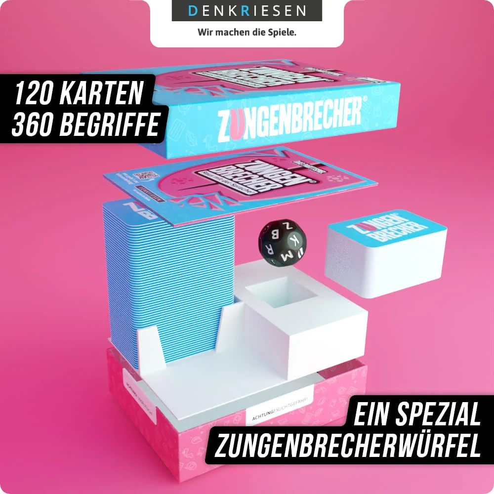 DENKRIESEN - Zungenbrecher© - Raus mit der Sprache! | Familienspiel | Kartenspiel | Reisespiel | Partyspiel | Ab 9 Jahren | Lustiges Kinderspiel | Perfekte Geschenkidee | Spaß garantiert! - Image 5