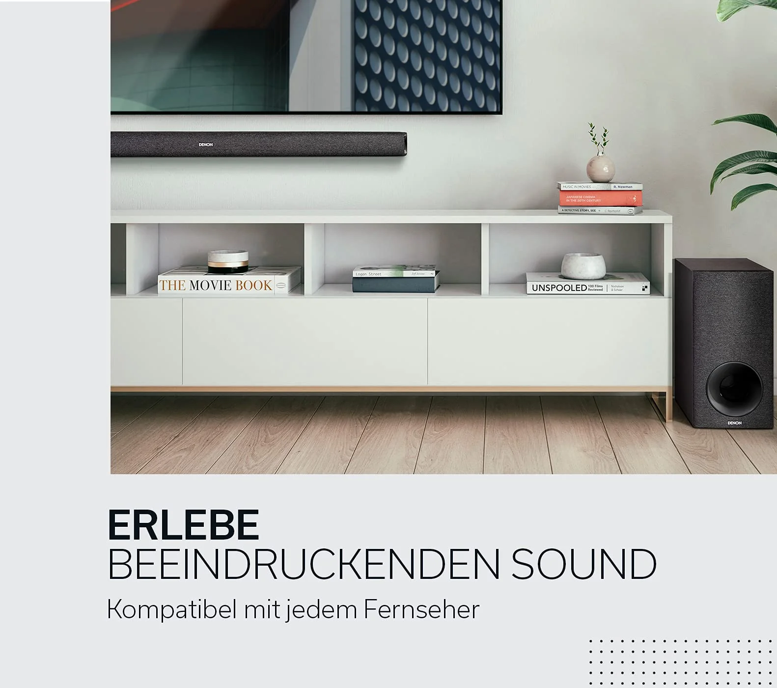 Denon DHT-S416 hochwertige 2.1 TV Soundbar mit kabellosem Subwoofer, Google Chromecast integriert, WLAN, Bluetooth, Dolby Digital, HDMI ARC, optischer Eingang, Black - Image 8