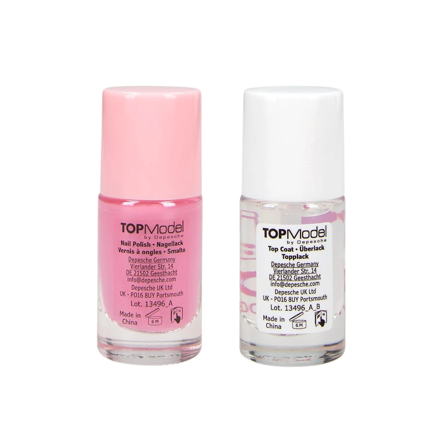 Depesche 13496 TOPModel - Nageldesign-Set Beauty and Me, Nagel Set mit rosa Nagellack, transparentem Überlack und verschiedenen Nagelstickern - Image 3