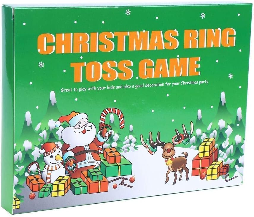 DERAYEE Weihnachten aufblasbare Rentier Geweih Hut mit Ringen für Party Büro Spiele Kinder Spaß Familie Urlaub - Image 2
