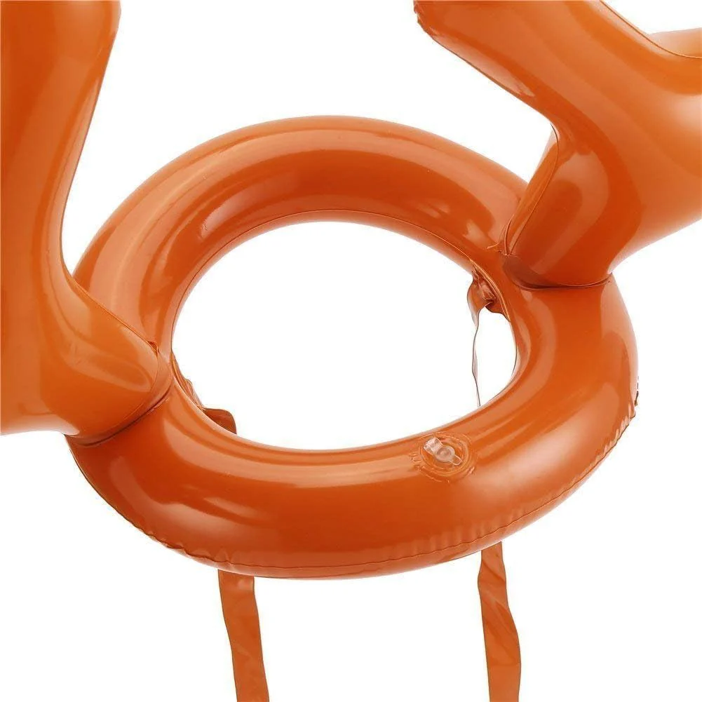 DERAYEE Weihnachten aufblasbare Rentier Geweih Hut mit Ringen für Party Büro Spiele Kinder Spaß Familie Urlaub - Image 7