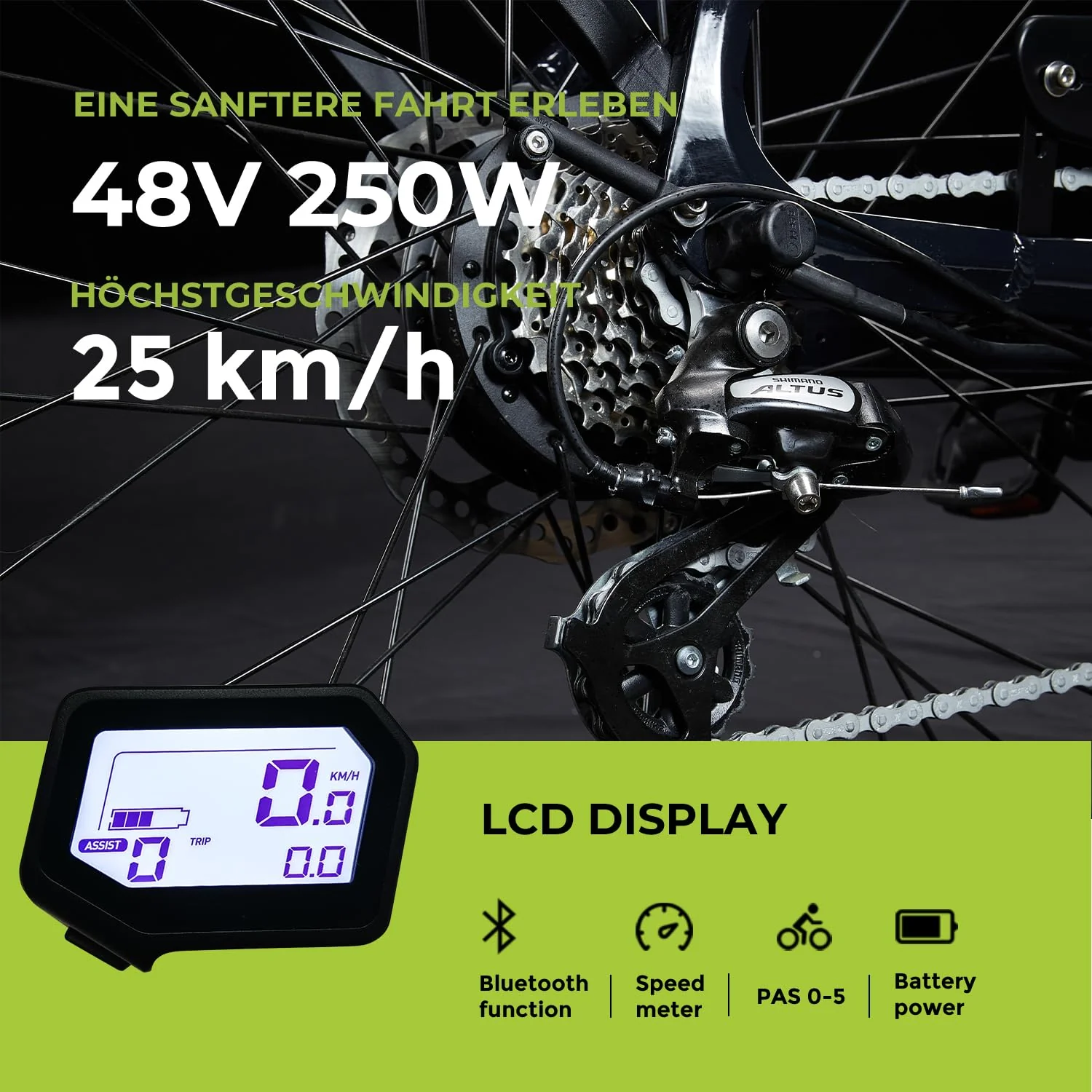 DERUIZ E-Bike 28 Zoll E Bike Damen Elektrofahrrad Herren Pedelec Citybike, 250W/48V/13,4AH 40N.m BAFANG Motor, Trekking Ebike Cityrad für Damen, 25km/h, QUARTZ Grey - Image 3