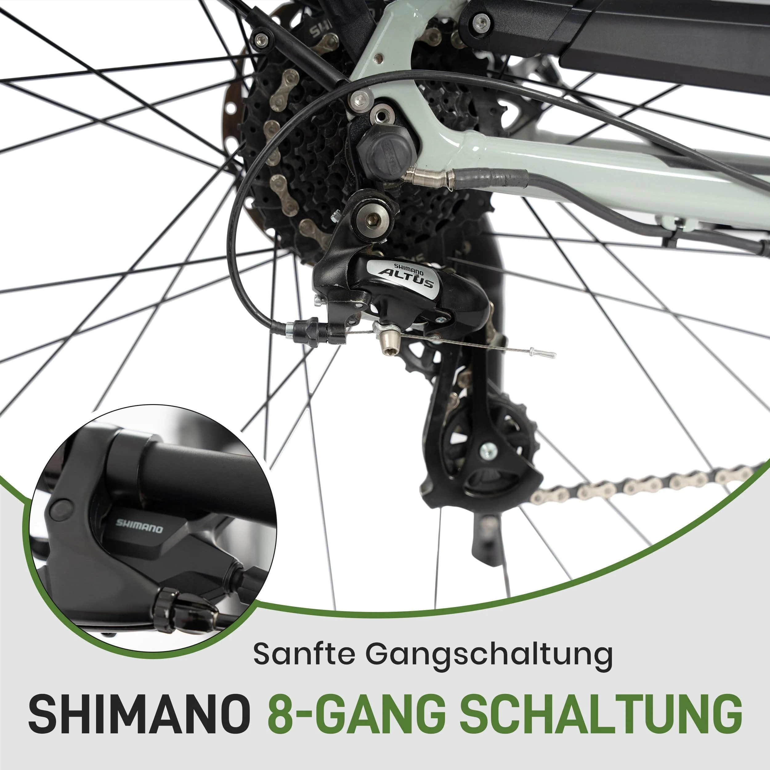 DERUIZ E-Bike 28 Zoll Quartz M – City E-Bike für Damen & Herren, 250W 48V 483Wh, 55 Nm Motor, bis 25 km/h, Reichweite bis 121 km, Trekking Elektrofahrrad in Metallic Grey - Image 4