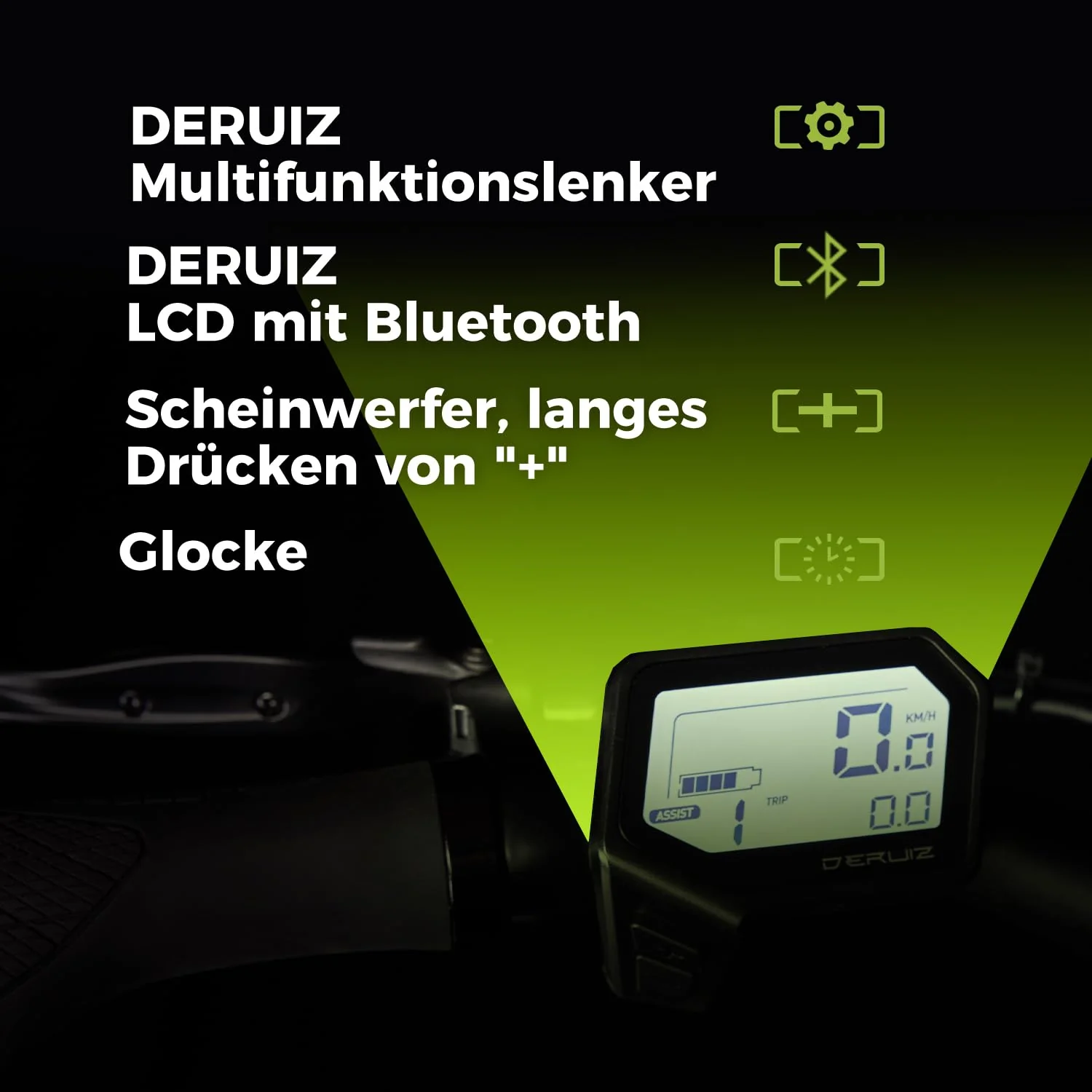 DERUIZ E-Bike 28 Zoll Quartz M – City E-Bike für Damen & Herren, 250W 48V 483Wh, 55 Nm Motor, bis 25 km/h, Reichweite bis 121 km, Trekking Elektrofahrrad in Metallic Grey - Image 7