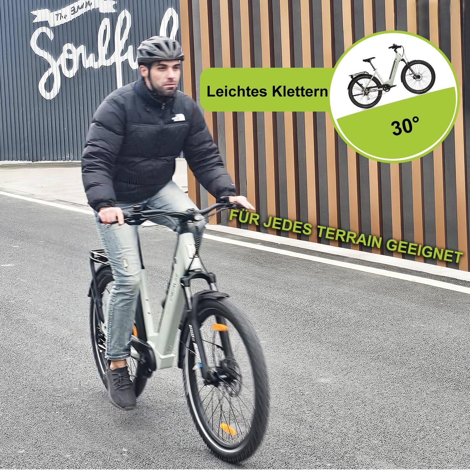 DERUIZ Quartz SUV E-Bike 27,5 Zoll E-Mountainbike mit 644Wh Akku, 250W 55Nm Motor, Hydraulische Bremsen, 8-Gang-Kettenschaltung, RH 46 cm Offroad & City Elektrofahrrad für Damen und Herren, Max 150km - Image 4