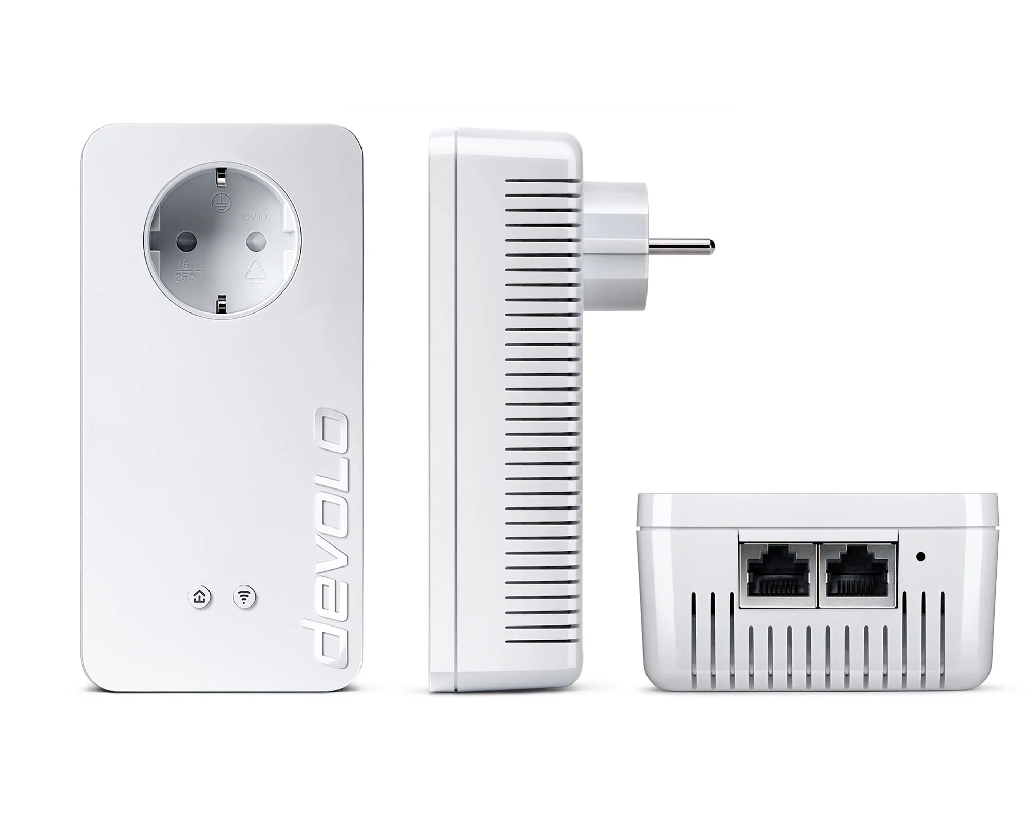 devolo 9383 WLAN Powerline Adapter, dLAN 1200+ WiFi ac Erweiterungsadapter -bis zu 1.200 Mbit/s, Mesh WLAN, WLAN Steckdose, 2x Gigabit LAN Anschluss, weiß - Image 3