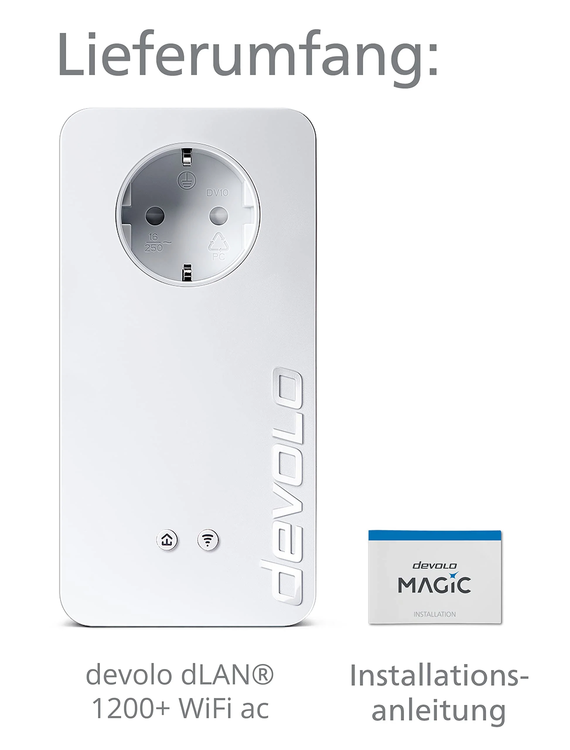 devolo 9383 WLAN Powerline Adapter, dLAN 1200+ WiFi ac Erweiterungsadapter -bis zu 1.200 Mbit/s, Mesh WLAN, WLAN Steckdose, 2x Gigabit LAN Anschluss, weiß - Image 4