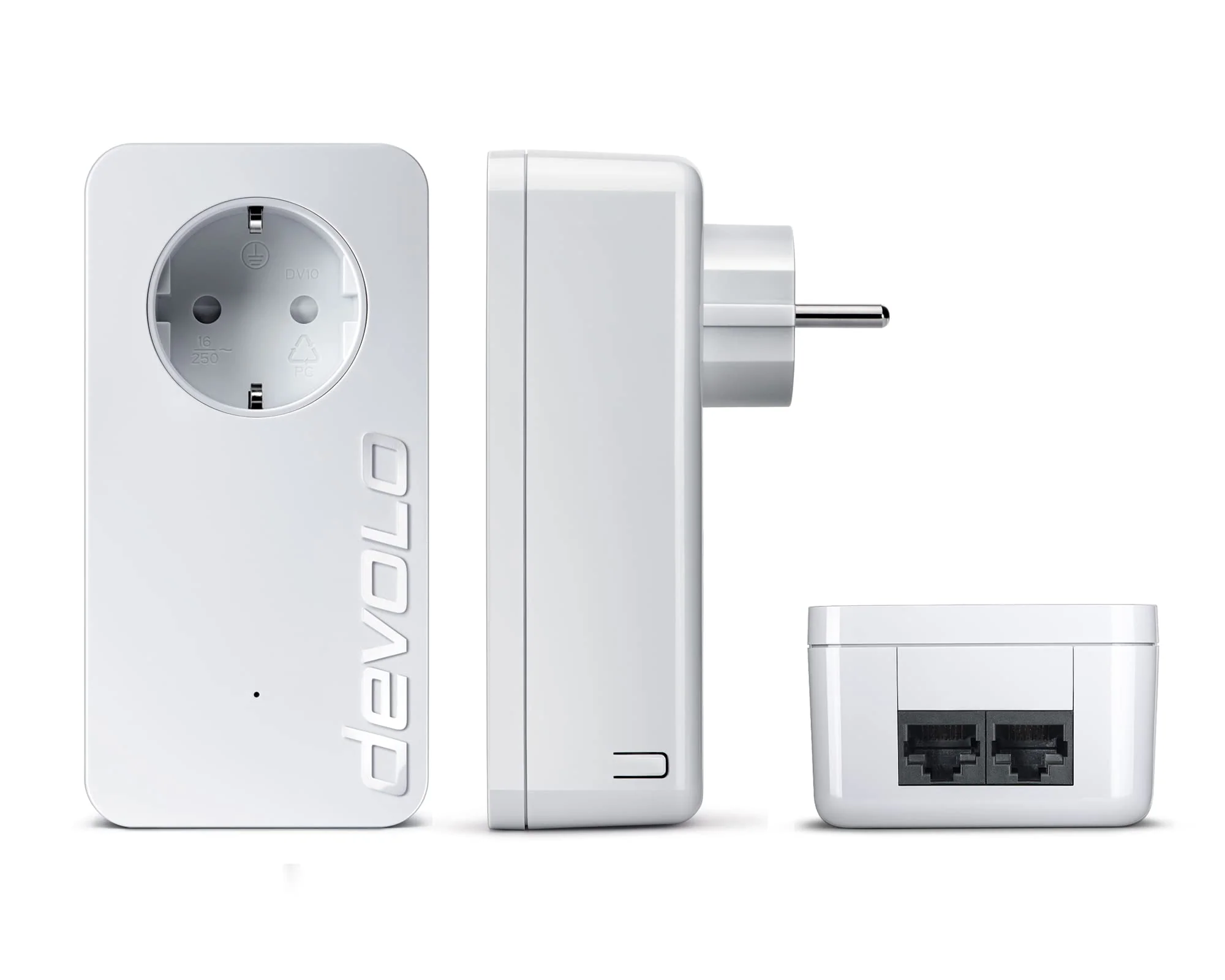 devolo LAN Powerline Adapter, dLAN 550 duo+ Erweiterungsadapter -bis zu 500 Mbit/s, Powerlan Adapter, LAN Steckdose, 2x LAN Anschluss, weiß - Image 3