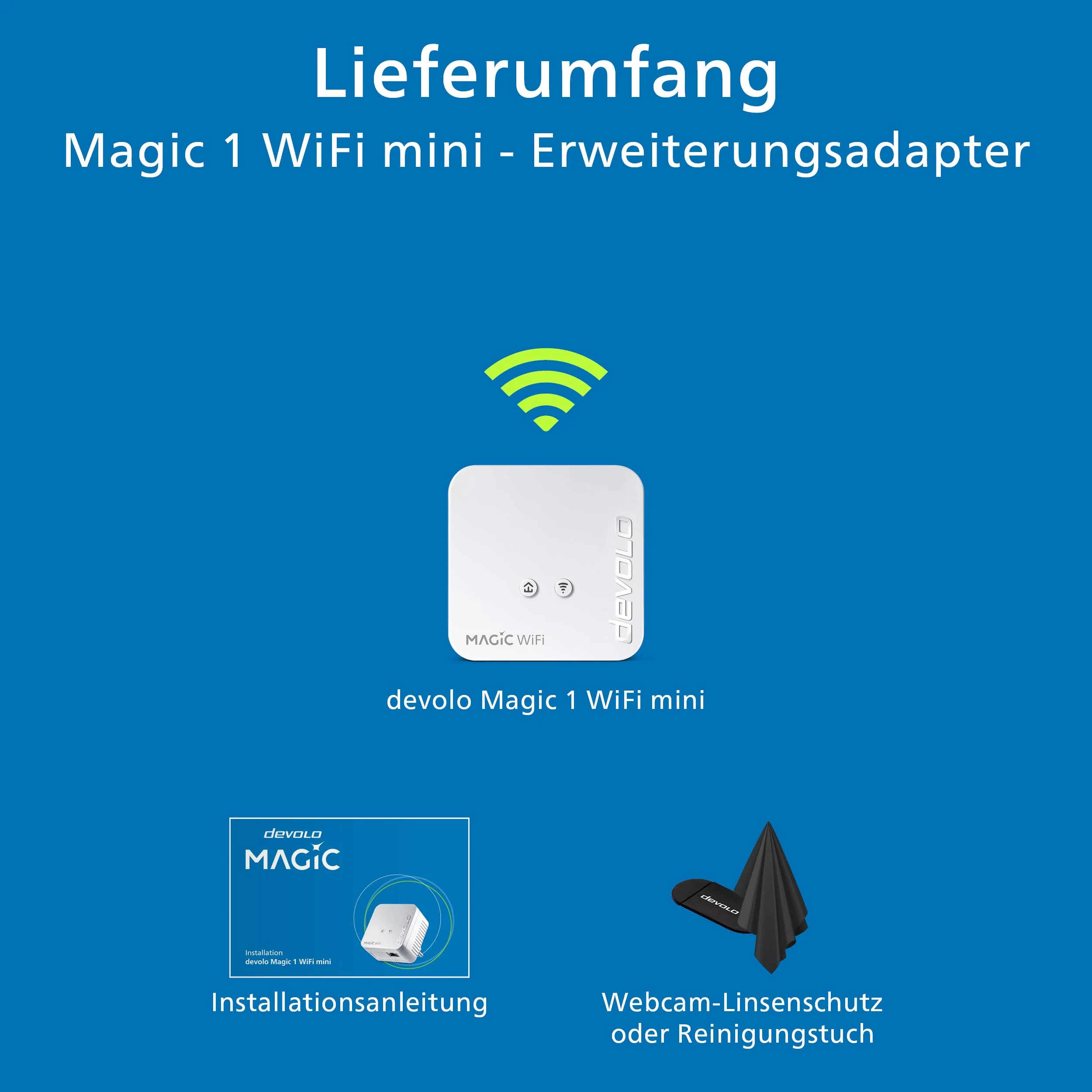 devolo Magic 1 WiFi mini Erweiterungsadapter, WLAN Powerline Adapter, bis zu 1.200 Mbit/s, WLAN Verstärker, 1x LAN Anschluss, dLAN 2.0, weiß - Image 7
