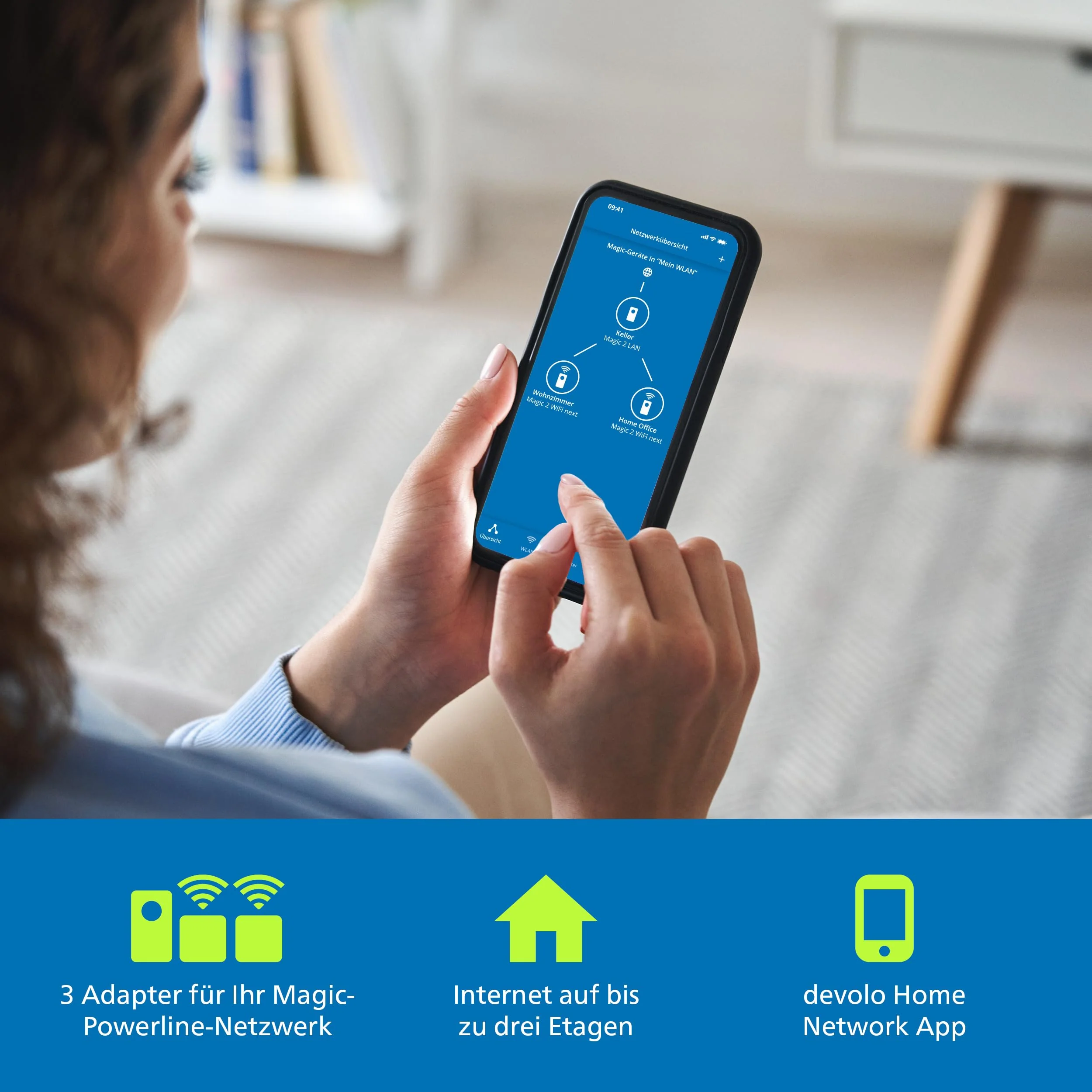 devolo Magic 1 WiFi mini Multiroom Kit, WLAN Powerline Adapter, bis zu 1.200 Mbit/s, WLAN Verstärker, 1x LAN Anschluss, dLAN 2.0, weiß - Image 2