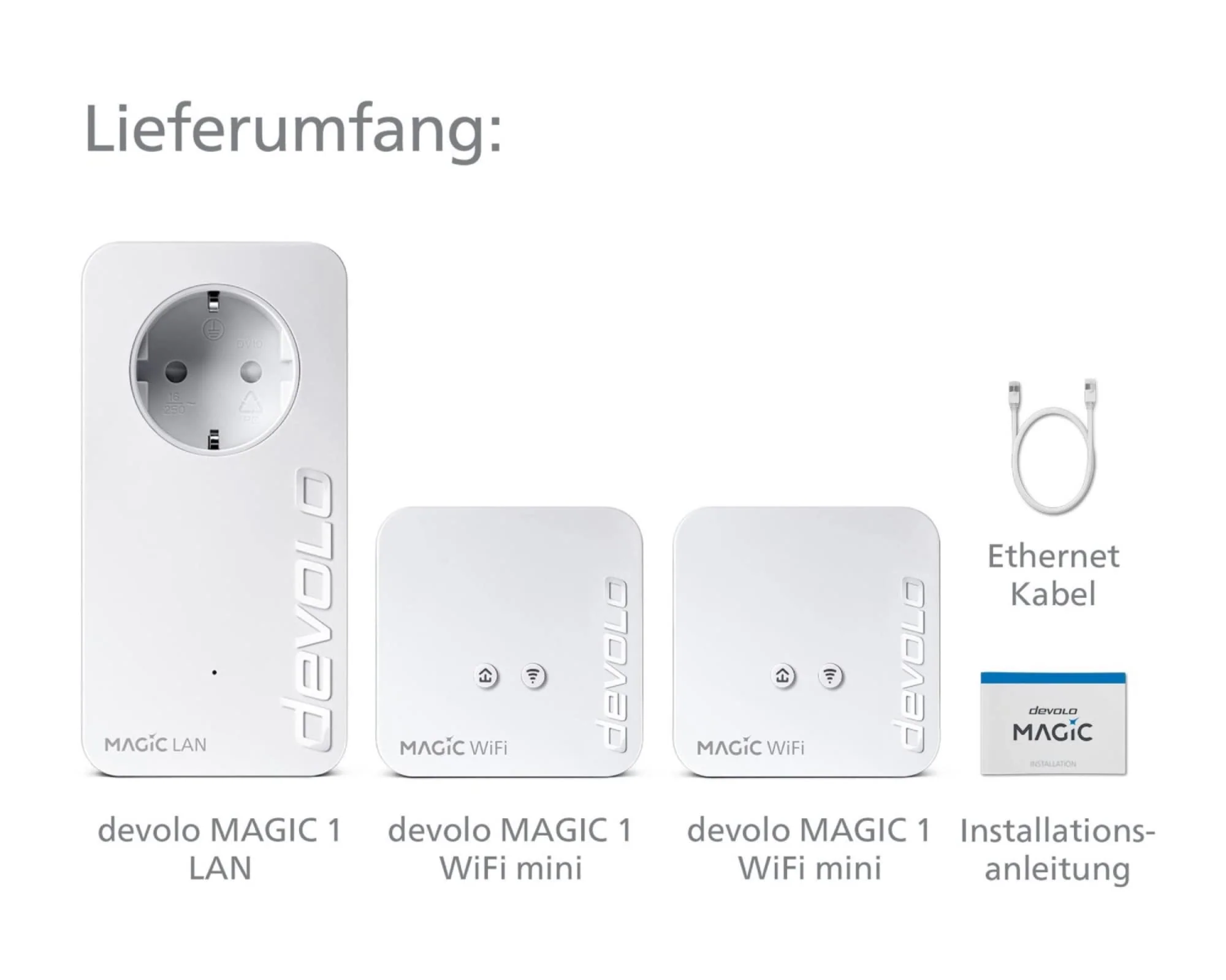 devolo Magic 1 WiFi mini Multiroom Kit, WLAN Powerline Adapter, bis zu 1.200 Mbit/s, WLAN Verstärker, 1x LAN Anschluss, dLAN 2.0, weiß - Image 5