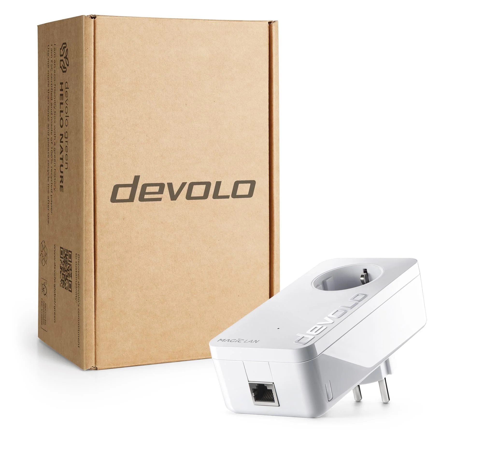 devolo Magic 2 LAN Erweiterungsadapter, LAN Powerline Adapter, bis zu 2.400 Mbit/s, 1x Gigabit LAN Anschluss, ideal für Homeoffice, dLAN 2.0, weiß - Image 4