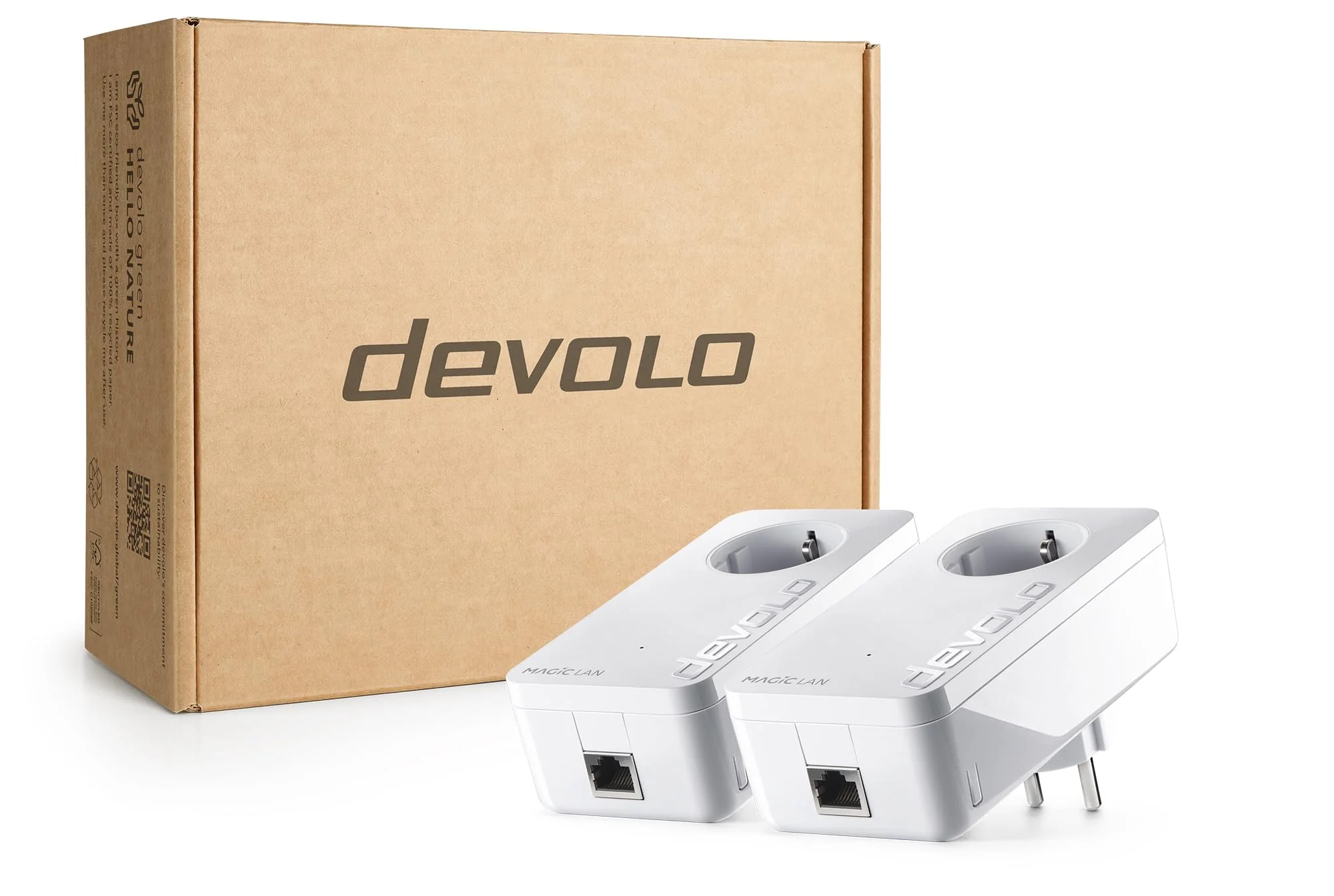 devolo Magic 2 LAN Starter Kit, LAN Powerline Adapter, bis zu 2.400 Mbit/s, 1x Gigabit LAN Anschluss, ideal für Homeoffice, dLAN 2.0, weiß - Image 3