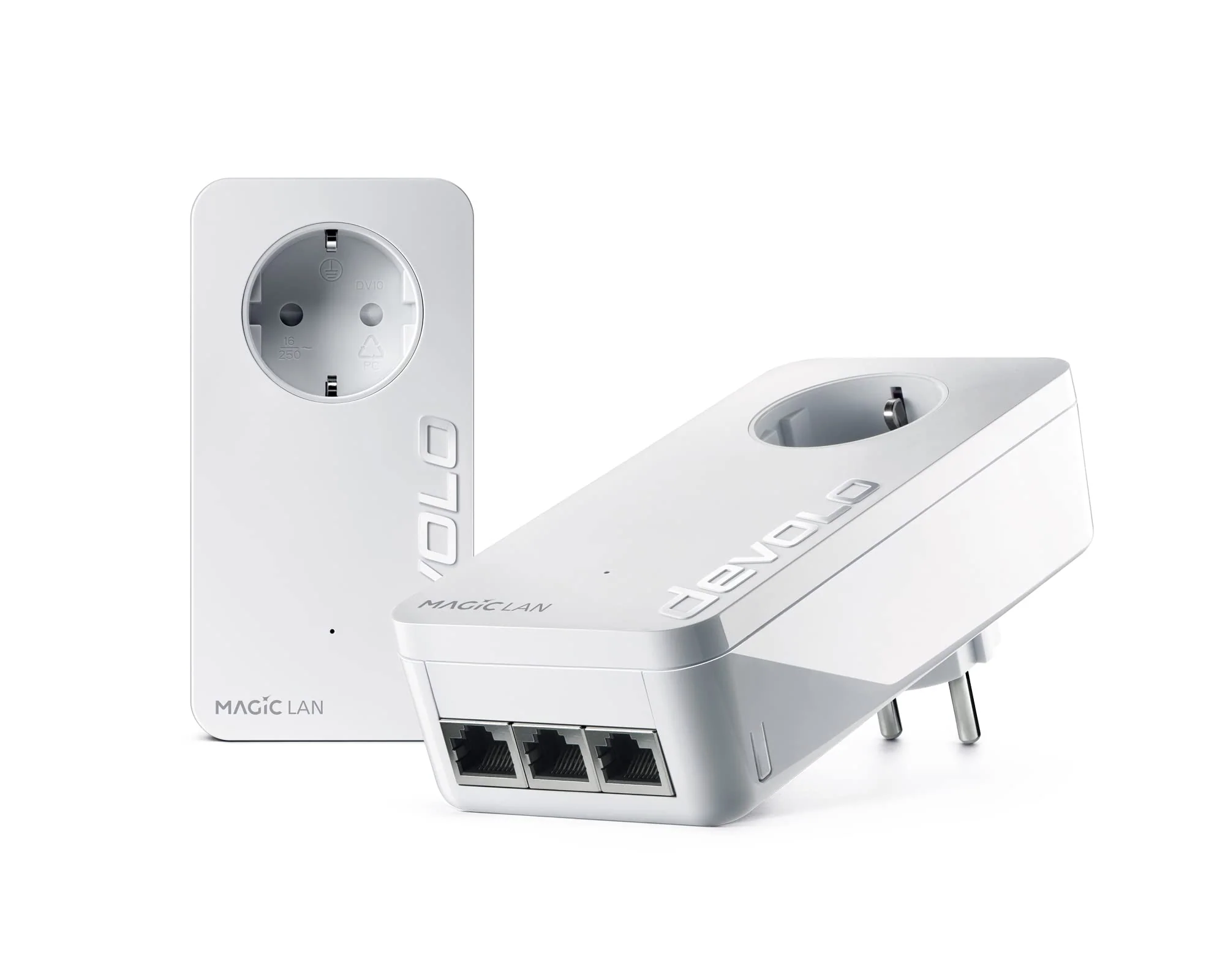 devolo Magic 2 LAN triple Starter Kit, LAN Powerline Adapter, bis zu 2.400 Mbit/s, 3x Gigabit LAN Anschluss, ideal für Gaming, dLAN 2.0, weiß - Image 4