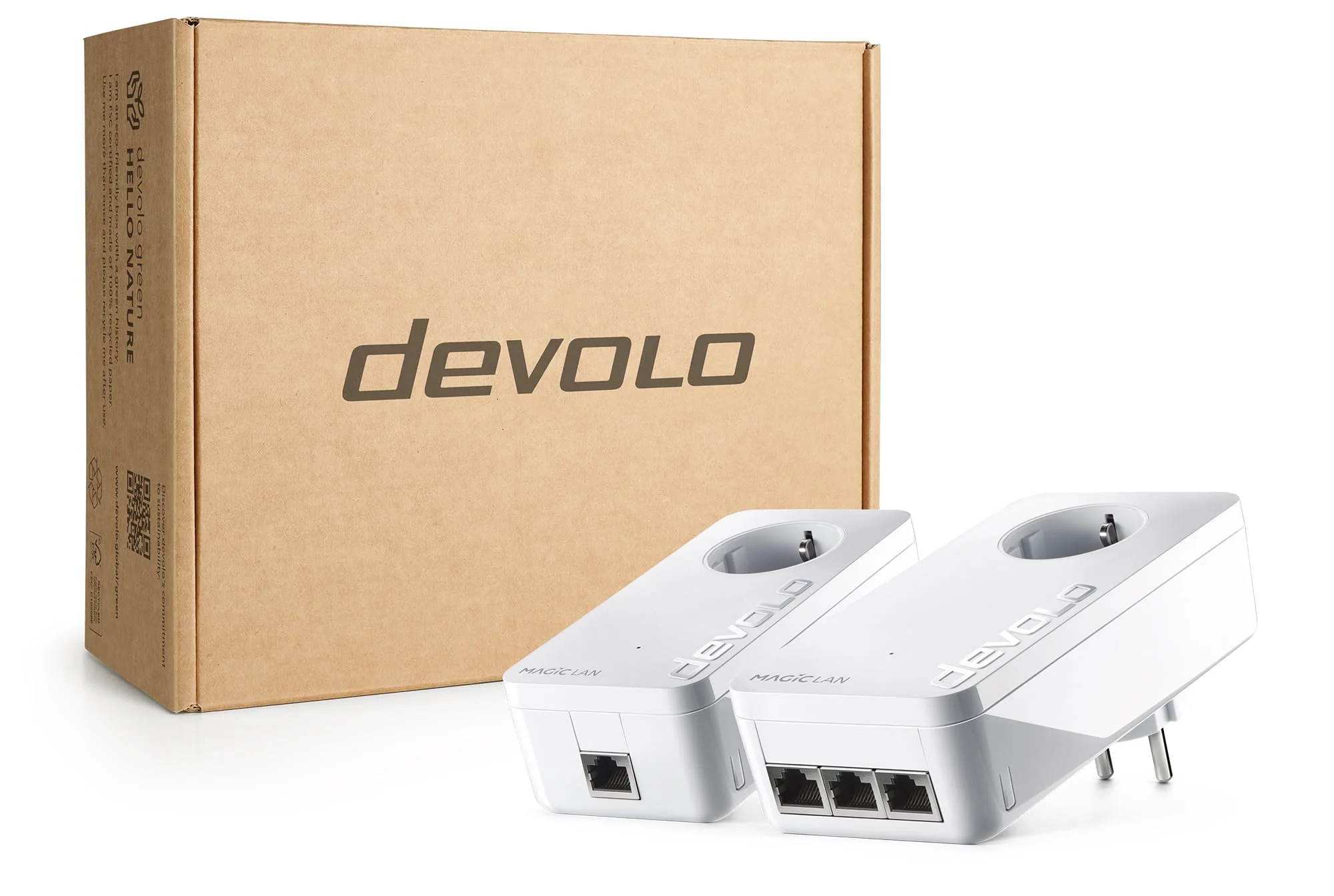 devolo Magic 2 LAN triple Starter Kit, LAN Powerline Adapter, bis zu 2.400 Mbit/s, 3x Gigabit LAN Anschluss, ideal für Gaming, dLAN 2.0, weiß - Image 5