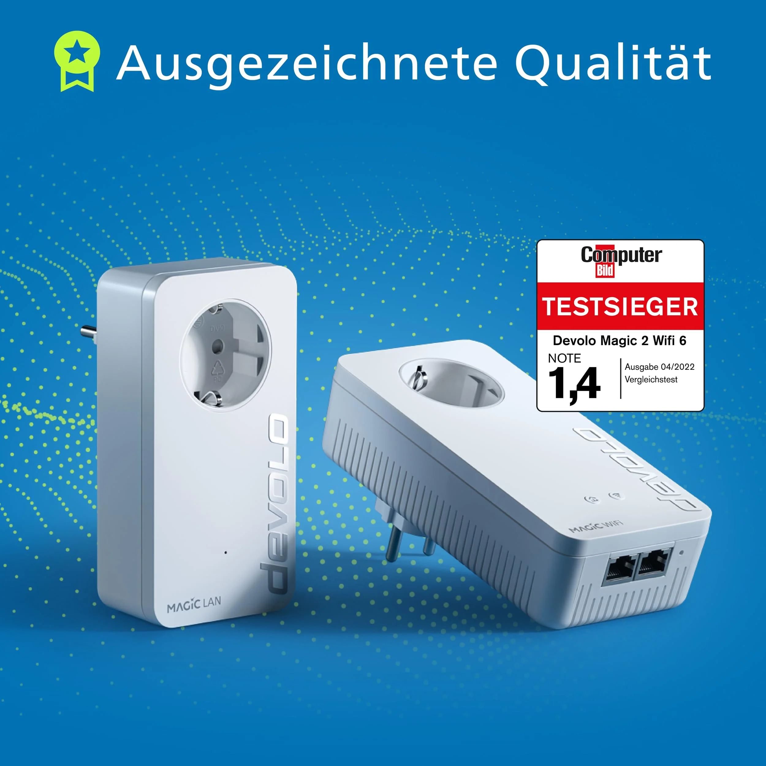 devolo Magic 2 WiFi 6 Starter Kit, WLAN Powerline Adapter, bis zu 2.400 Mbit/s, Mesh WLAN Steckdose, 2x Gigabit LAN, Access Point, dLAN 2.0, weiß - Image 7