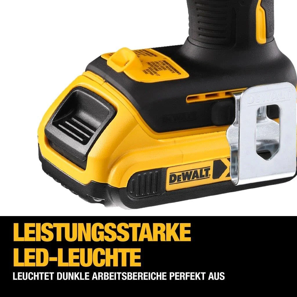 Dewalt 18V XR 2-Gang Akku-Bohrschrauber DCD708D2T (bürstenloses Vollmetall-Getriebe, 13 Mm Vollmetall-Schnellspann-Bohrfutter, LED-Arbeitslicht, Inkl. 2x Akkus, Ladegerät, Gürtelclip, T Stak Box) - Image 3
