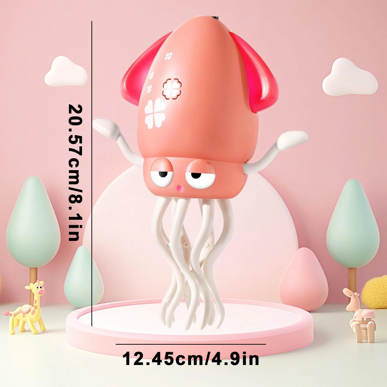 Dewppxi Electric Dancing Octopus Toy, Oktopus Krabbelspielzeug, Tanzender Oktopus Baby Spielzeug Mit LED-Lichtern Und Musik für die Bauchlage, Krabbelspielzeug für Junge Mädchen (Grün) - Image 2