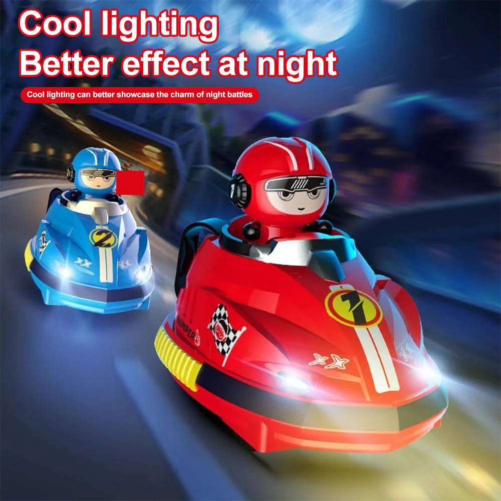 Dhqkqg Ferngesteuertes Auto, 2 Pack Rc Speed Bumper Autos Spielzeug füR Zwei Gegeneinander, Spielzeugautos mit Fernbedienung, Mini RC Autoscooter, Ferngesteuerte Mini Auswerferfahrzeuge - Image 2