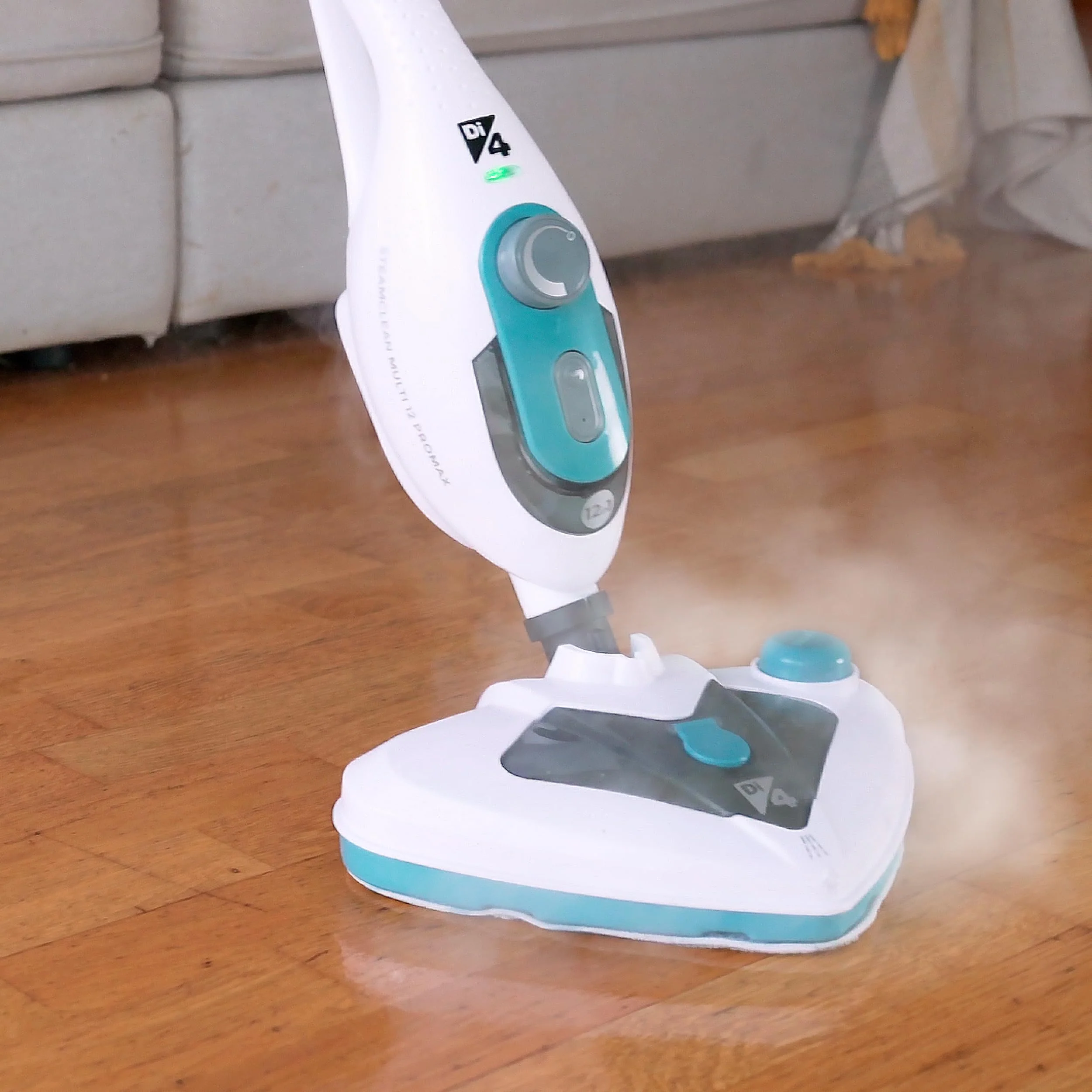 Di4 SteamClean Multi 12 ProMax, Dampfreiniger Für Alles Multifunktions 12 in 1, Dampfreiniger Boden 1500 W, Entfernt 99,9% der Viren und Bakterien, ECO Steam Mop ohne Reinigungsmittel - Image 2