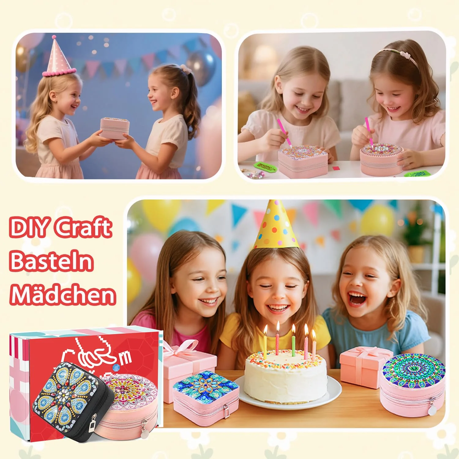 Diamond Painting Schmuckkästchen Basteln Mädchen 7 8 9 10 11 12 13 Jahre Geschenke kreativset Mädchen ab 14 15 16 Jahre Teenager Bastelset Kinder Geburtstag Geschenk Diamond Painting Erwachsene - Image 2