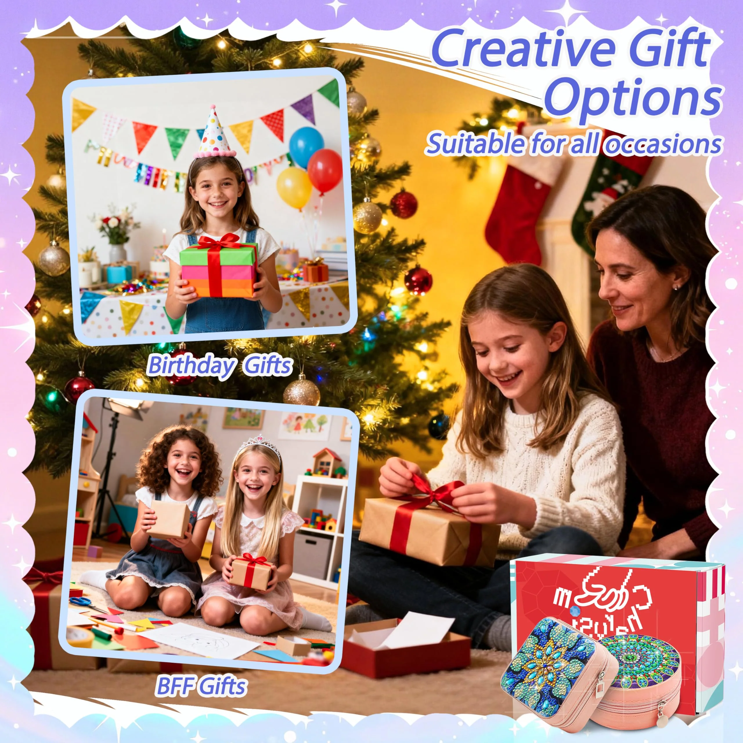 Diamond Painting Schmuckkästchen Basteln Mädchen 7 8 9 10 11 12 13 Jahre Geschenke kreativset Mädchen ab 14 15 16 Jahre Teenager Bastelset Kinder Geburtstag Geschenk Diamond Painting Erwachsene - Image 4