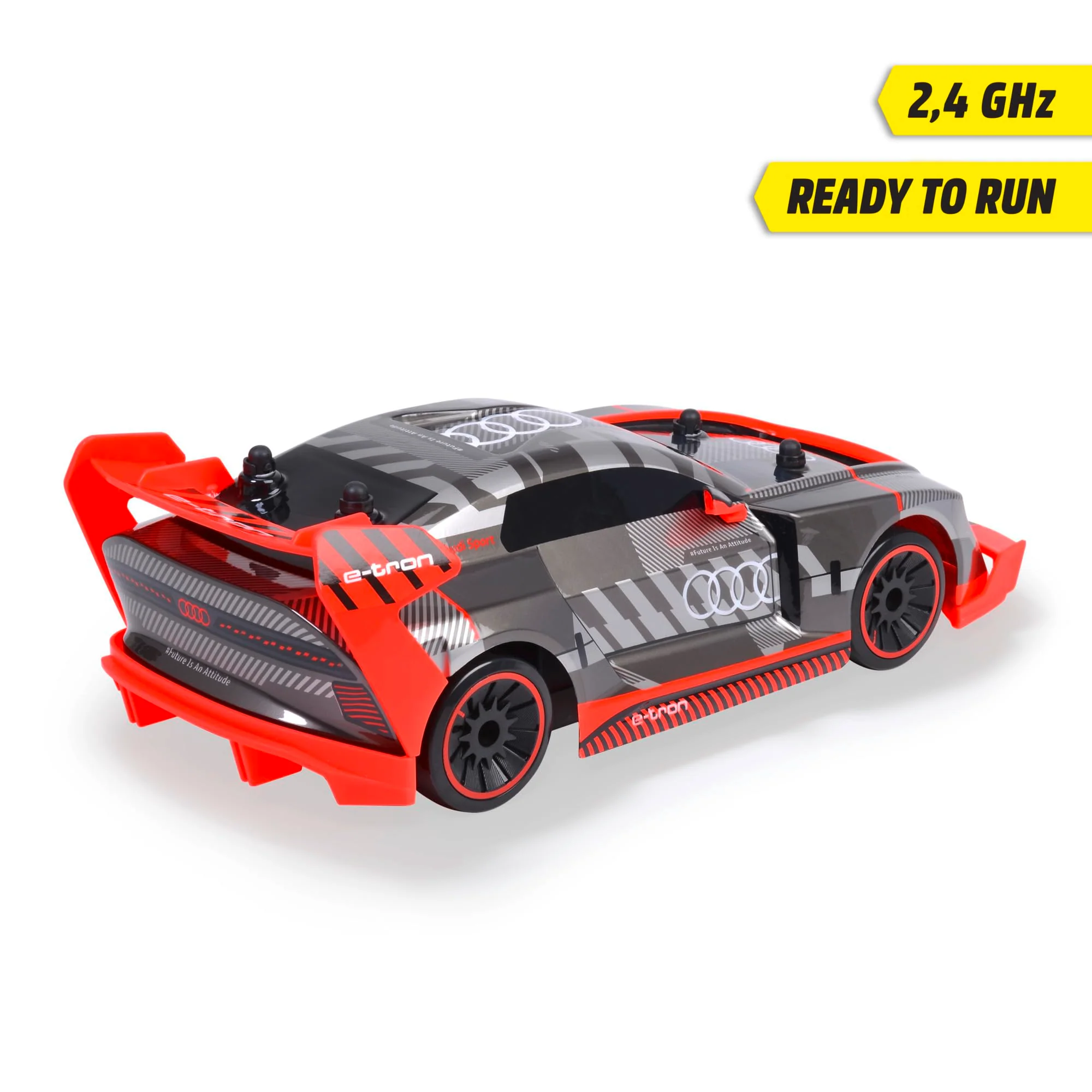 Dickie Toys - RC Audi S1 E-Tron Quattro Drift Car (30 cm) - RC Auto mit 2-Kanal FS Fernsteuerung (2,4 GHz) & Allradantrieb - ferngesteuertes Auto für Kinder ab 6 Jahre, bis 12 km/h - Image 6