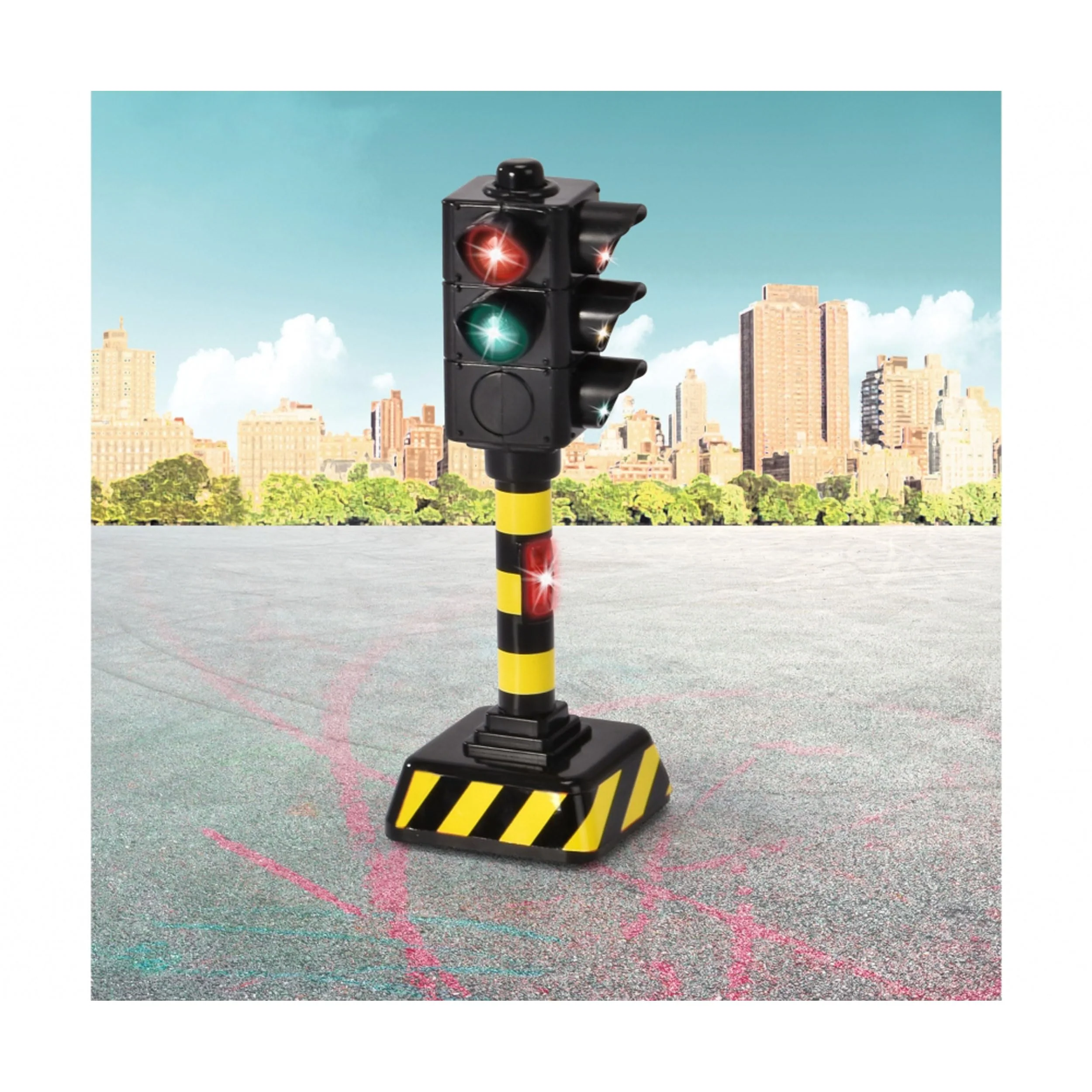 Dickie Toys - Spielzeug-Ampel - batteriebetriebene Verkehrsampel für Kinder mit automatischem Lichtwechsel, Spielampel, 203341034, Schwarz - Image 3
