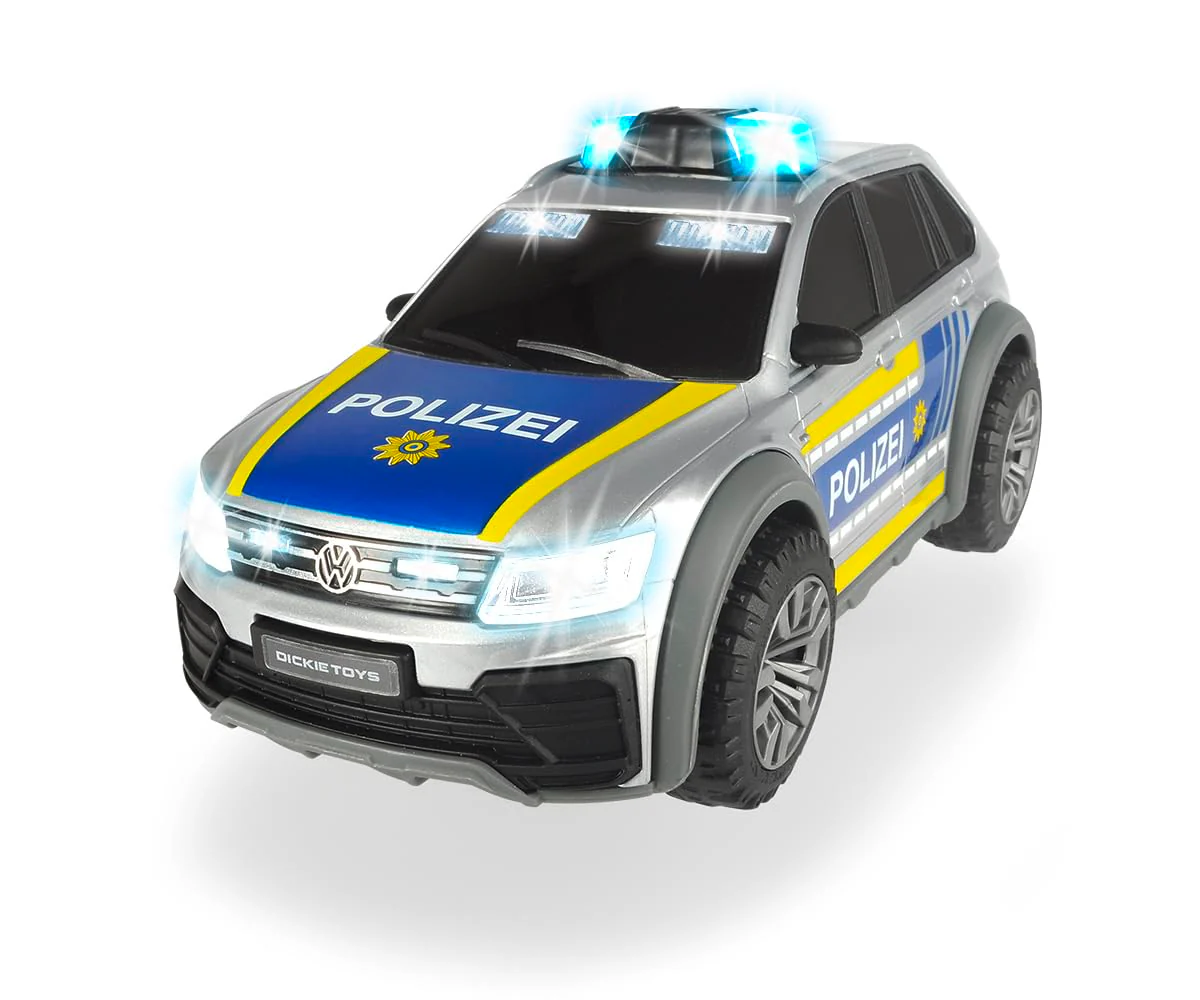 Dickie Toys VW Tiguan R-Line Polizeiauto (25 cm) mit Licht & Sound - Lizenziertes Polizei-SUV Spielzeug ab 3 Jahre, inkl. Batterien - 203714013