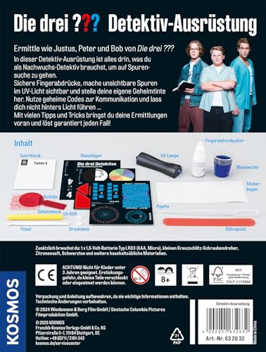 Die drei ??? Detektiv-Ausrüstung, Detektiv Spielzeug Set für Kinder mit Fingerabdruckpulver - Image 5