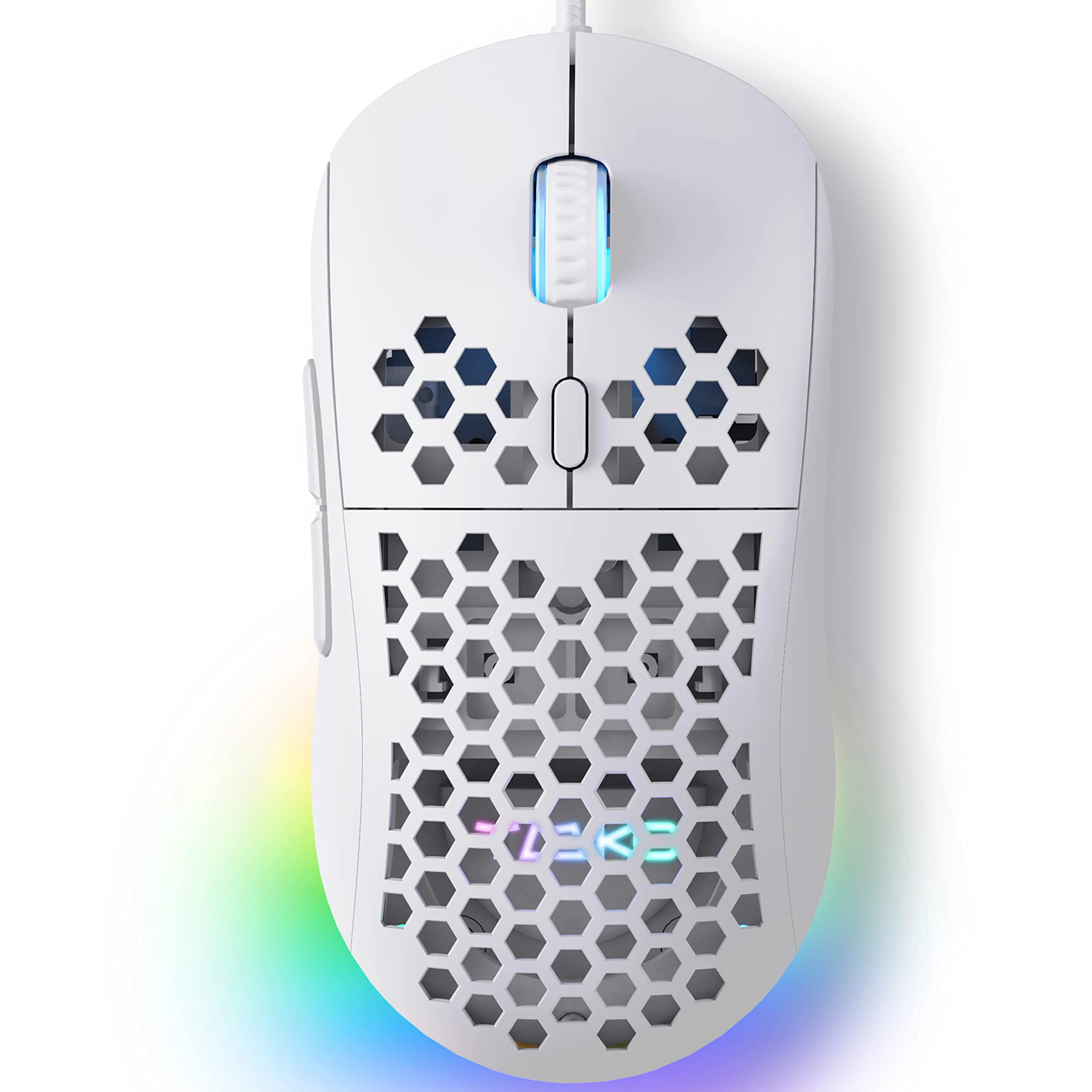 Dierya ×TMKB M1SE Gaming Maus mit 12800 DPI Optischer Sensor,Gaming Mouse 6 Programmierbare Tasten,Anpassbares RGB,Ergonomische PC Mouse-Weiß - Image 2
